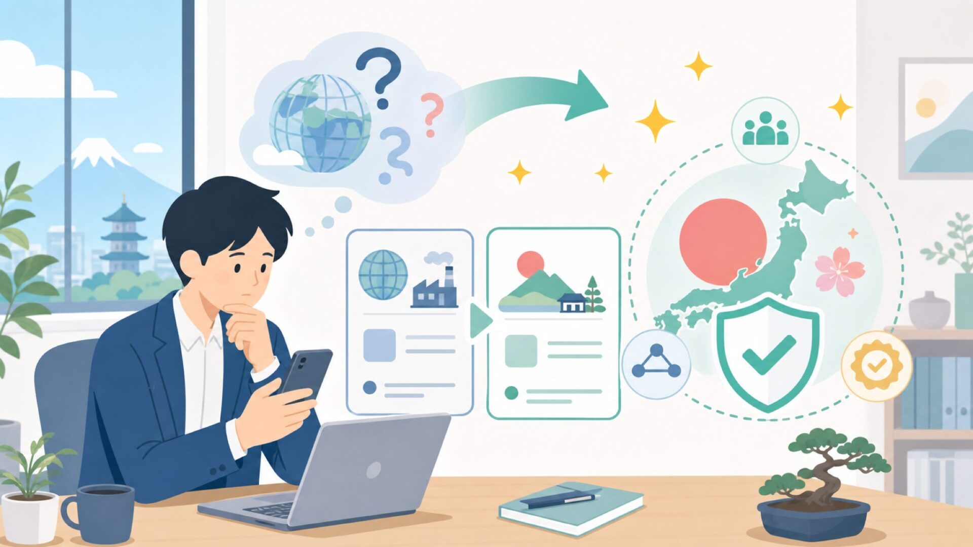 KeePerはどこの国？答えは「日本」一択ですを表すイラスト