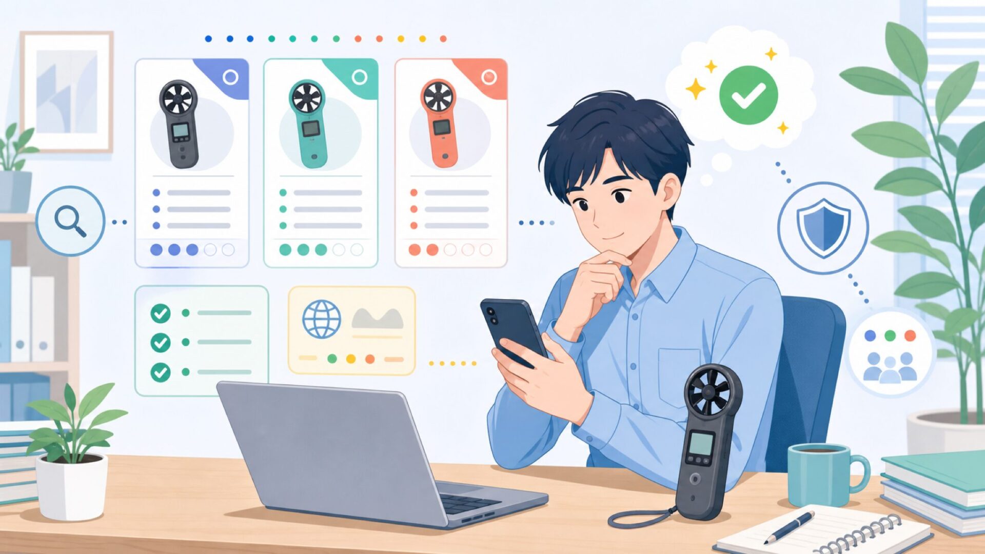 HOLDPEAK風速計はどこの国のブランド？基本情報と気になる理由を表すイラスト