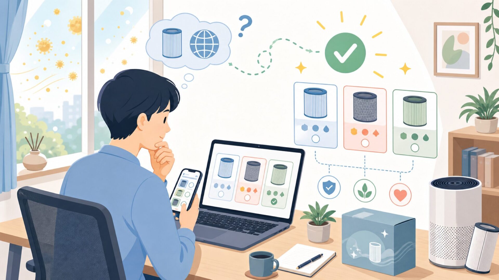 Nispira空気清浄機フィルターはどこの国のブランドなのかを表すイラスト