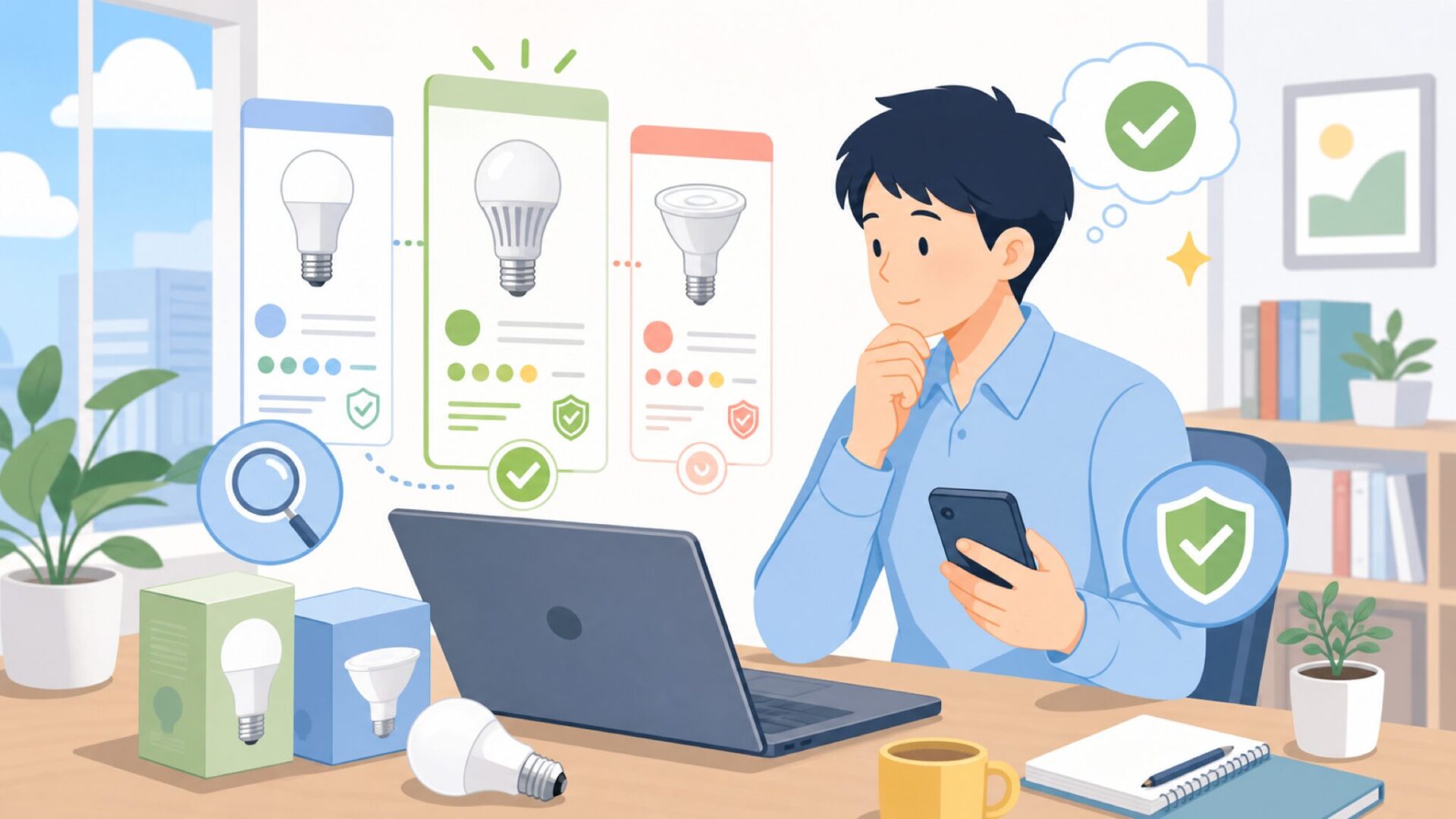 SANSI LED電球はどこの国のメーカーなのかを表すイラスト