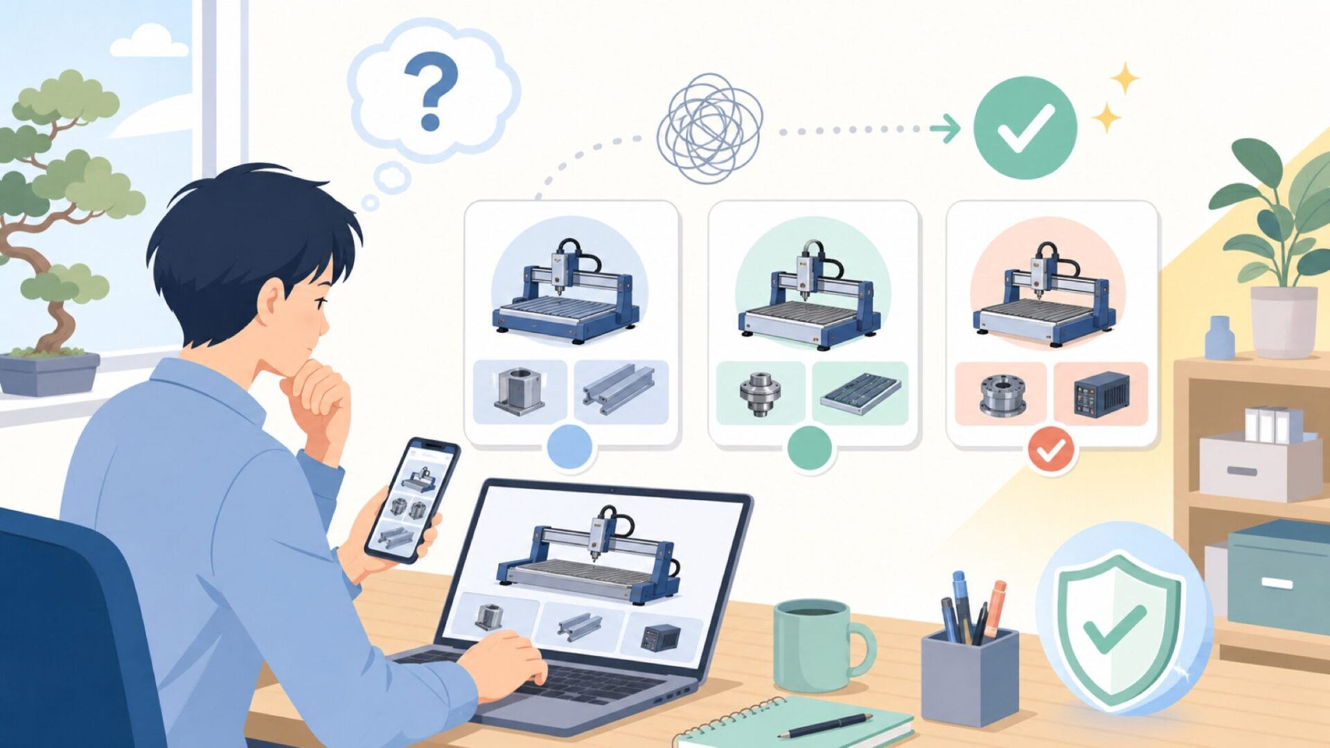 Genmitsu CNCルーターはどこの国のブランドなのかを表すイラスト