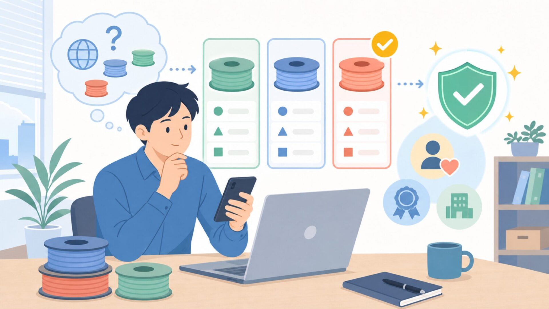 Jayoフィラメントはどこの国のブランドなのかを表すイラスト