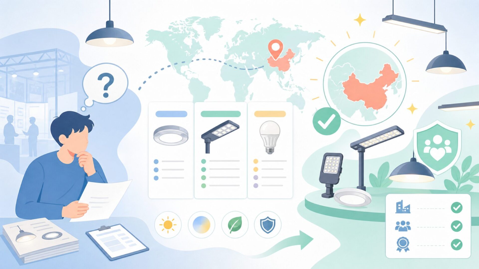 Nanjing Lighting OEMはどこの国の会社なのかを表すイラスト