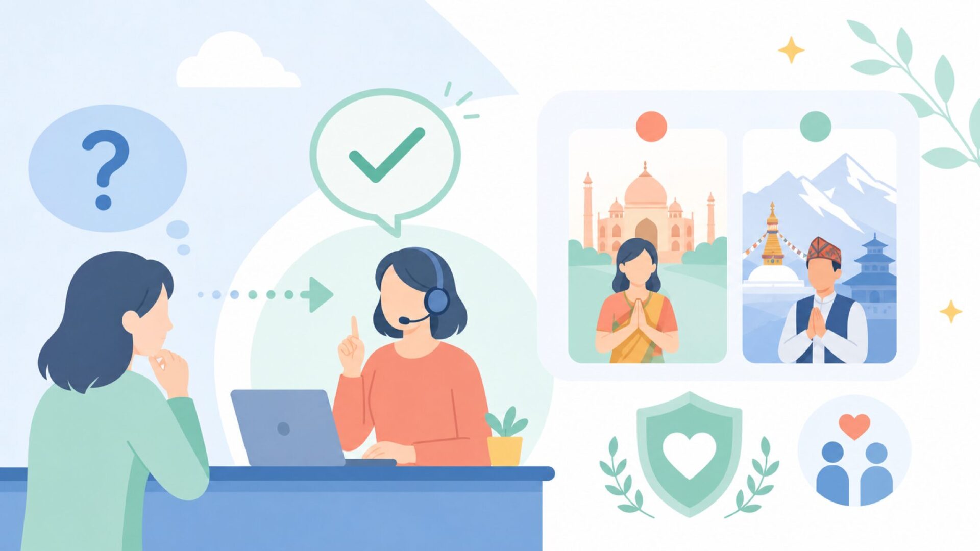 ナマステはどこの国の言葉？結論から解説を表すイラスト