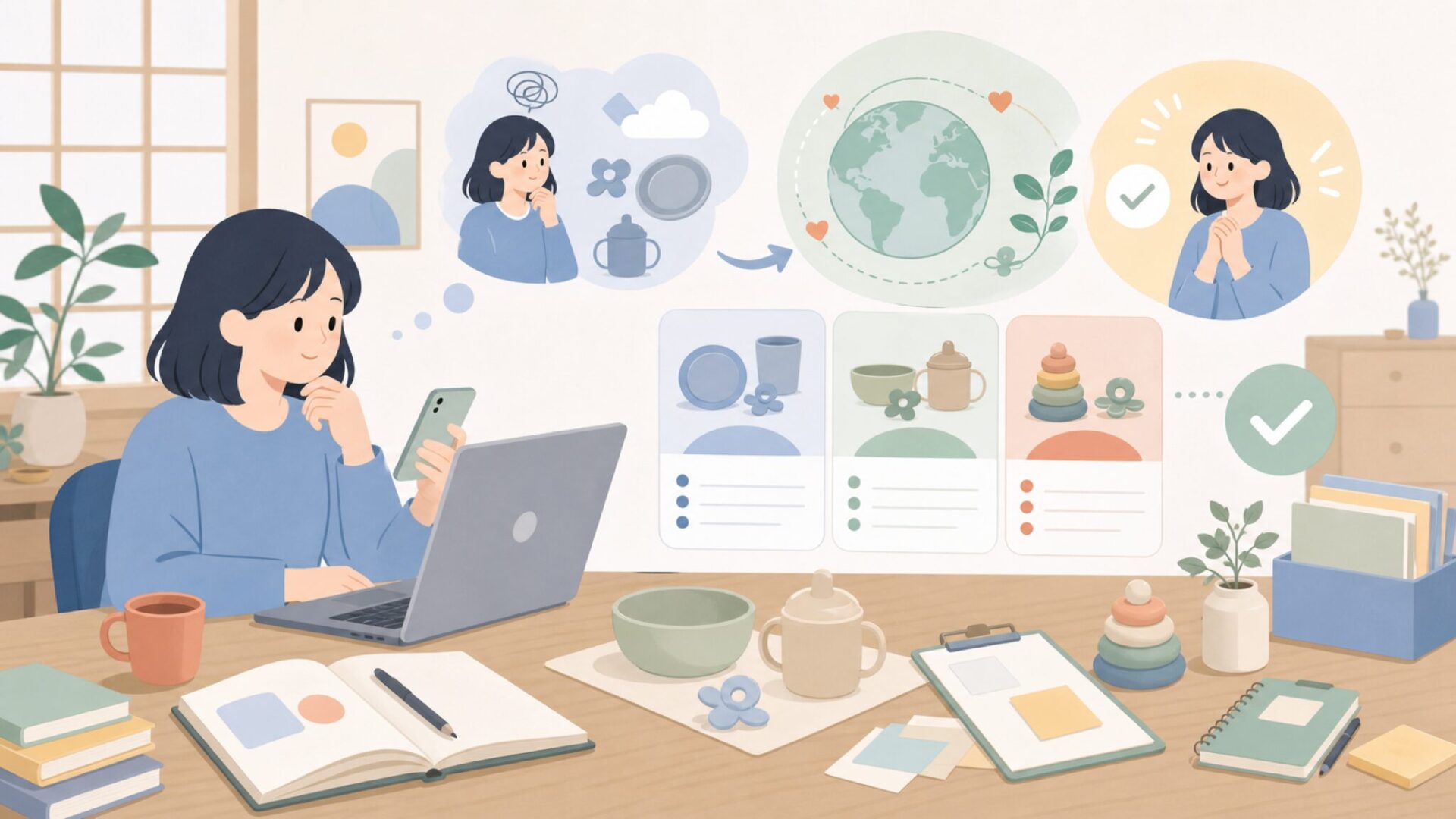 Mushieはどこの国のブランド?誕生の背景と世界観を表すイラスト