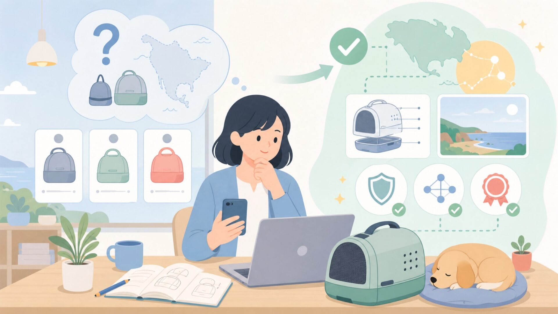 Sleepypodはどこの国のブランド?生まれた背景と設計思想を表すイラスト