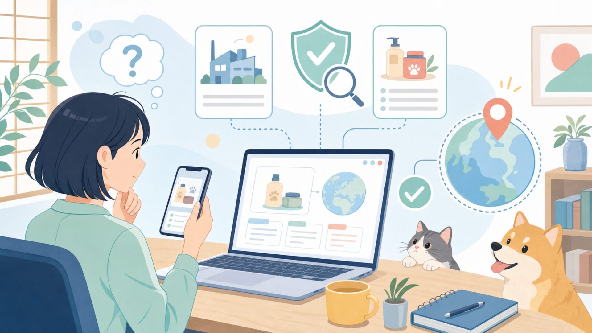 NaturVetはどこの国で生まれたブランドなのかを表すイラスト