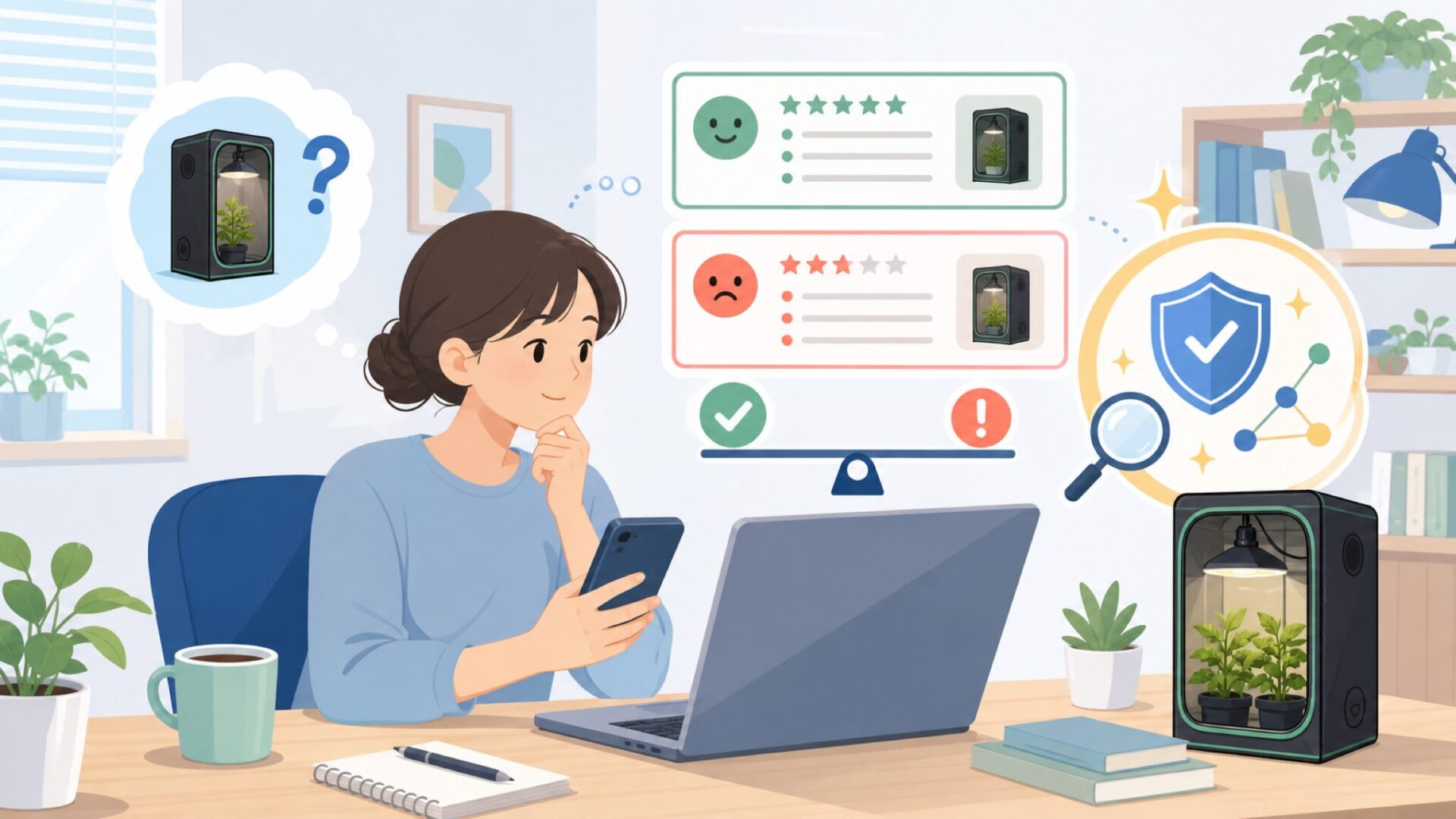 iPowerグロウテントの評判は?利用者の口コミから見える実力を表すイラスト