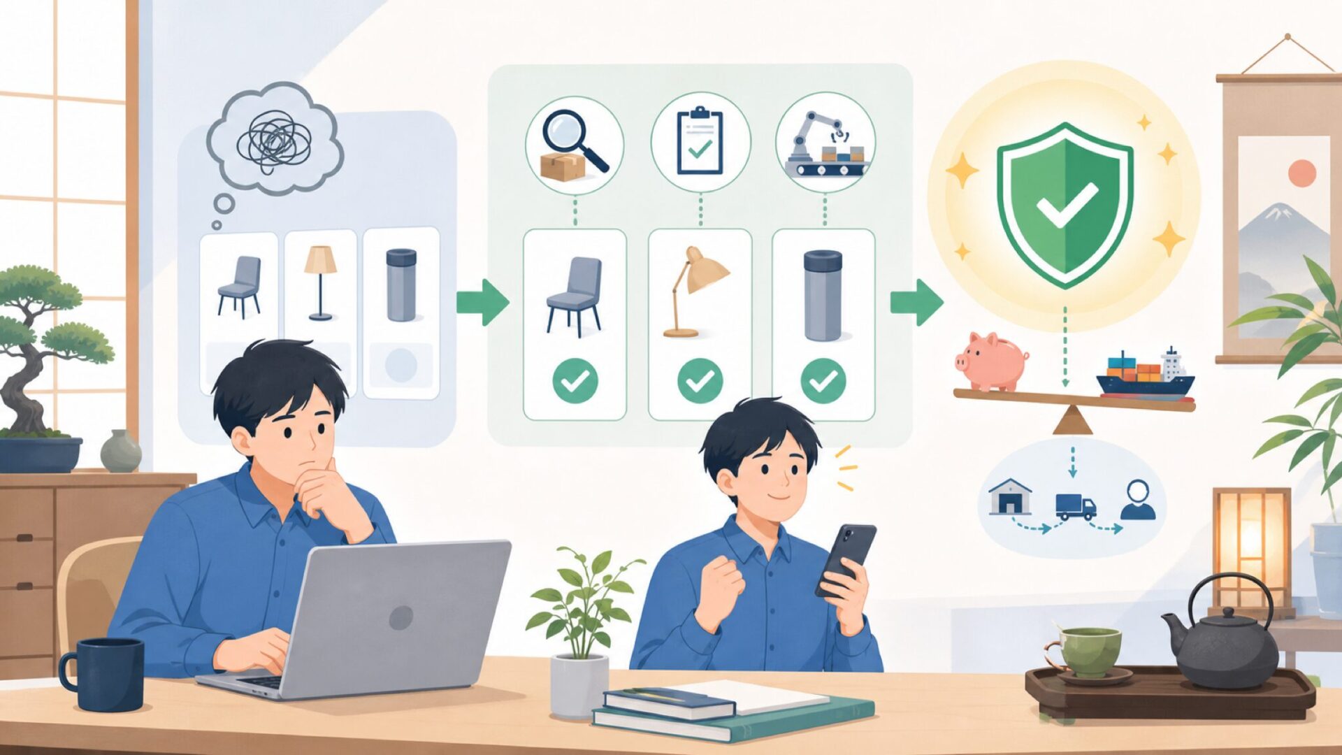 なぜ中国メーカーでも実用上は問題になりにくいのかを表すイラスト