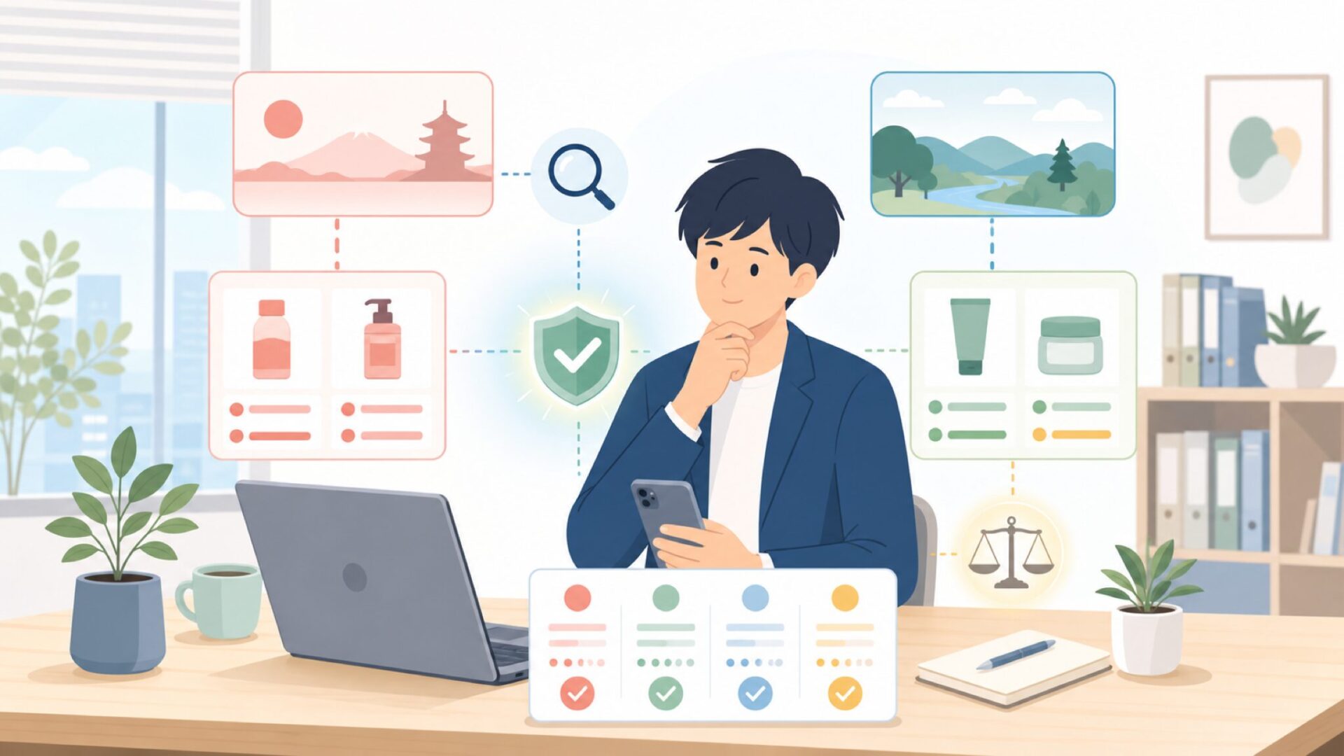 ブランドを国名だけで判断してはいけない理由を表すイラスト