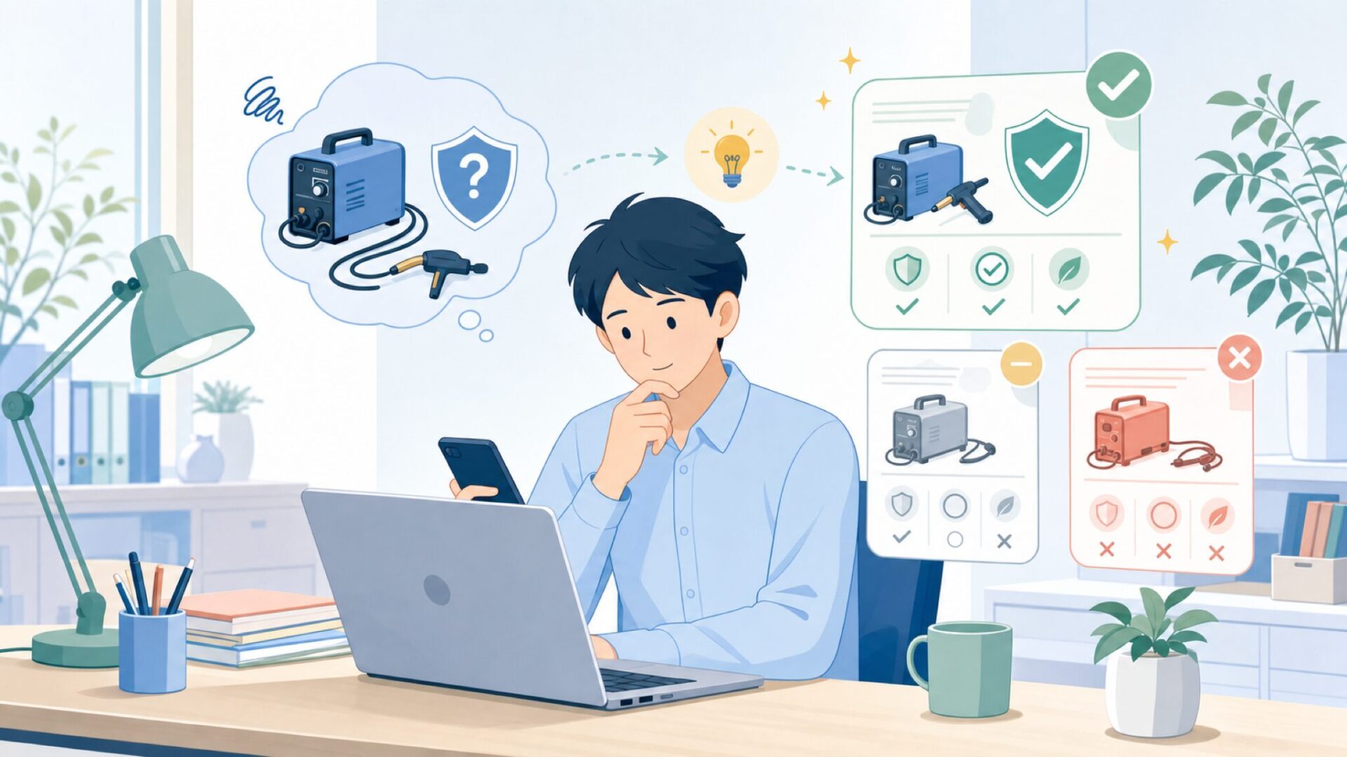 合格メーカーとしての実力は？安全基準の確認方法を表すイラスト