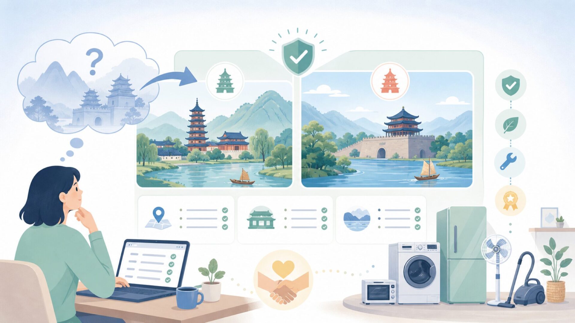 地名としてのYUEZHOU——中国の歴史的な州名にルーツを表すイラスト