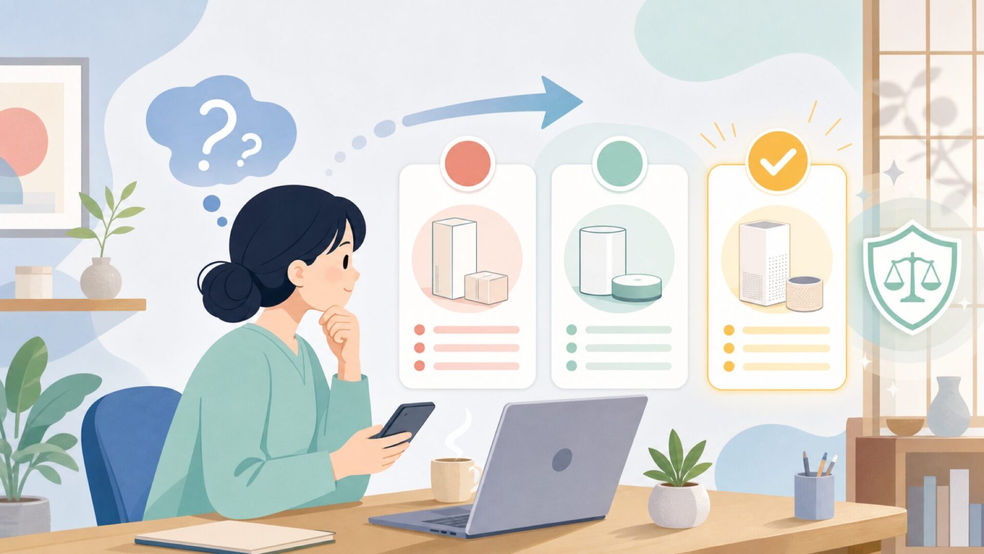 代表商品で分かるThinkFunの魅力と選び方を表すイラスト
