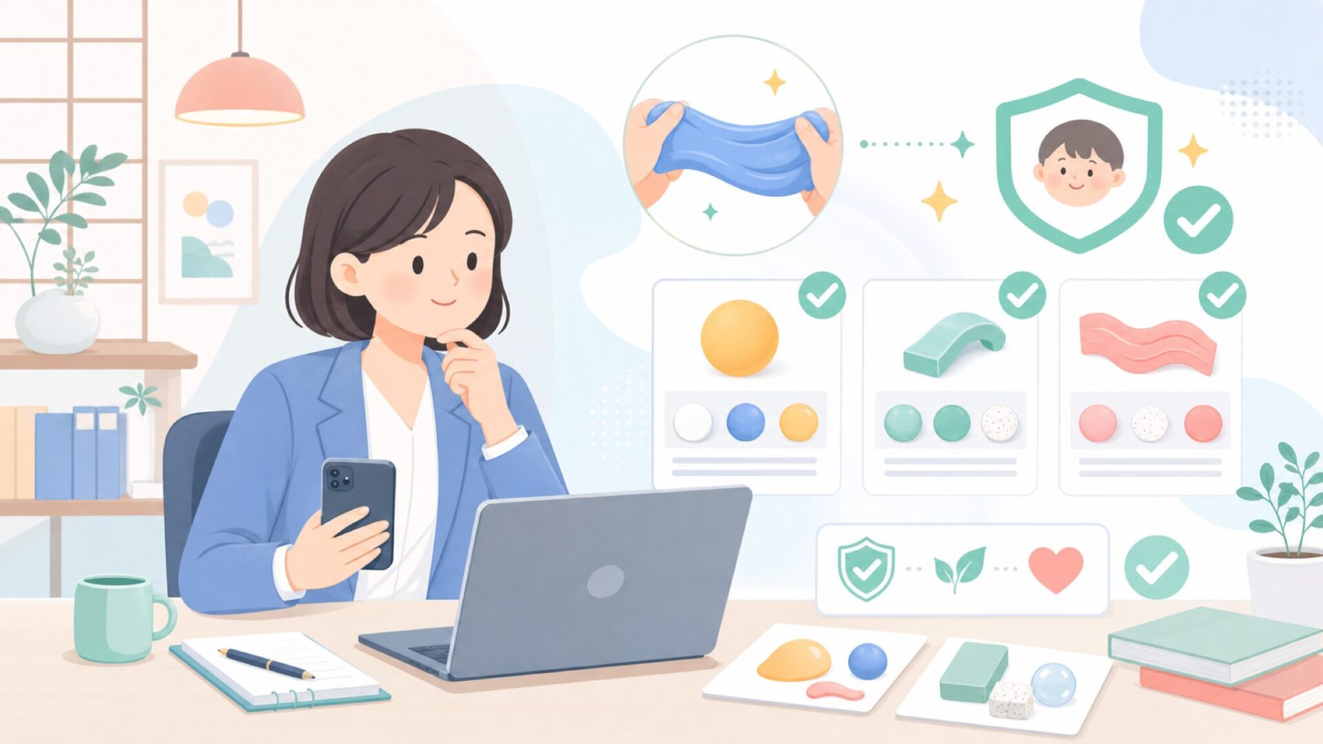 Wikki Stixは何でできている？素材と安全基準を確認するを表すイラスト