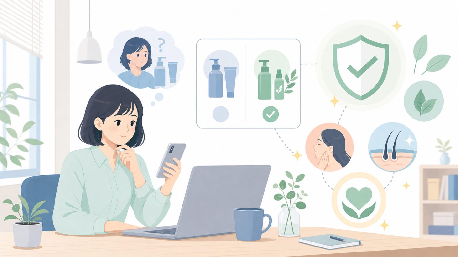 Aromaticaが大切にしているブランドの考え方を表すイラスト