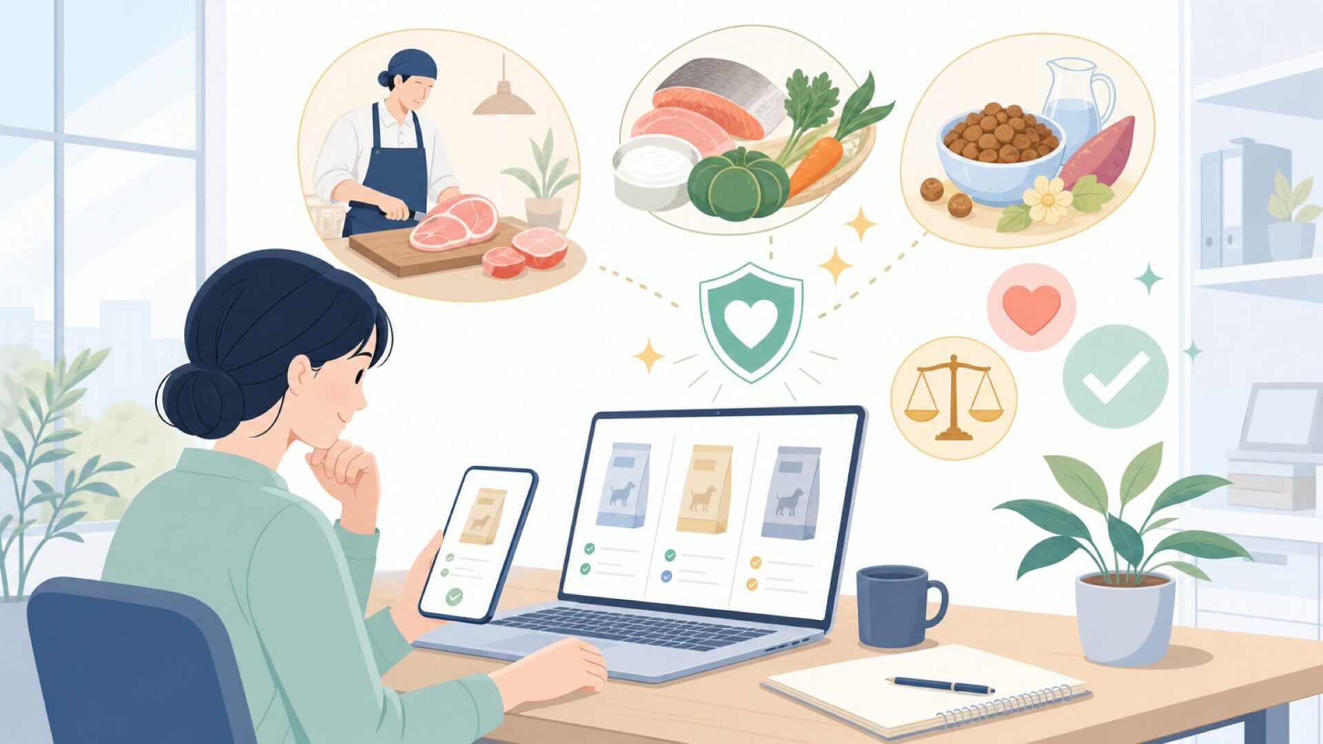 ブッチャー(食肉職人)というものづくりの発想を表すイラスト