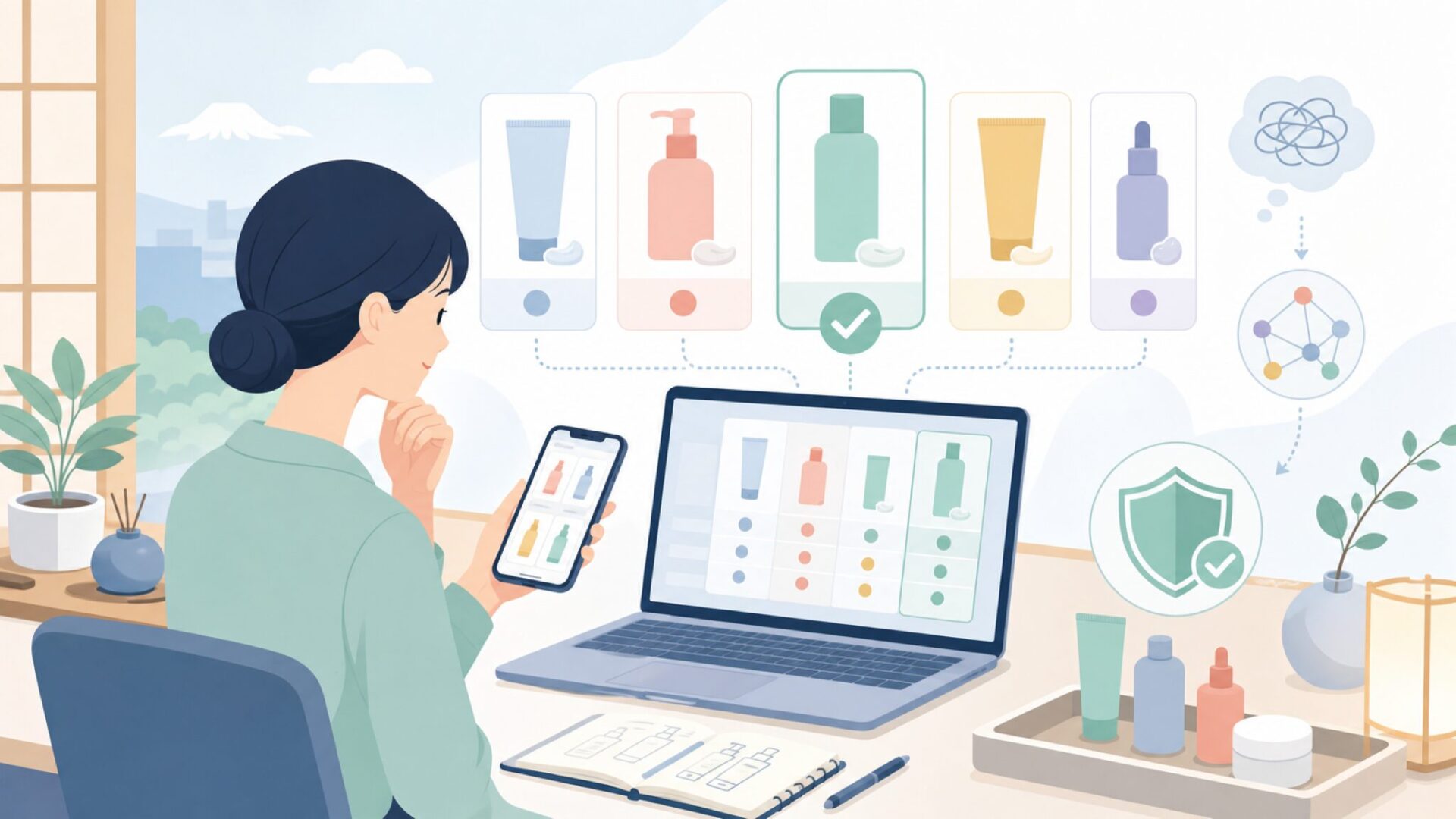 Make P:remのブランドライン全解説——どのラインを選ぶか迷ったら読むを表すイラスト