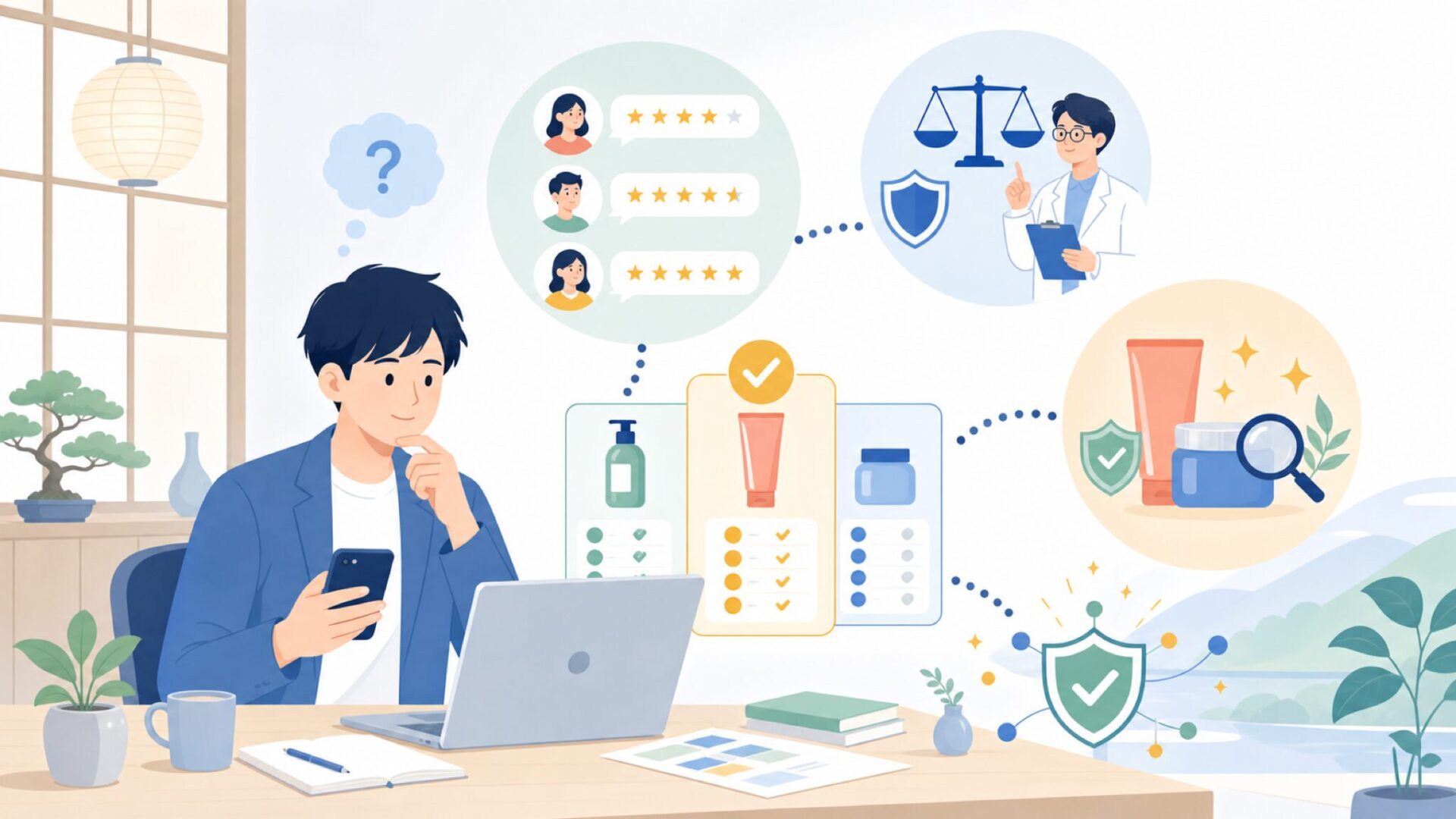 なぜ聞き慣れないのに支持される?BOSKAが選ばれる理由を表すイラスト
