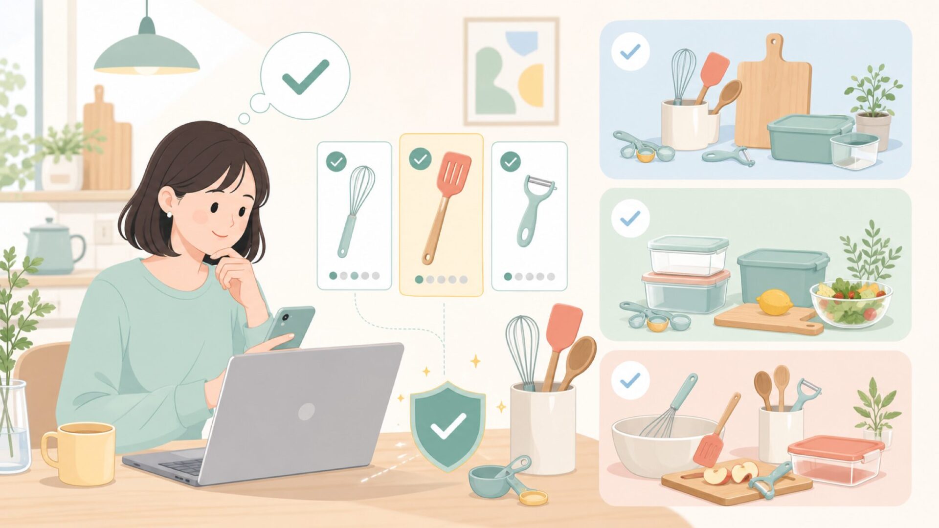 Linden Swedenが手がける代表的なキッチン用品を表すイラスト