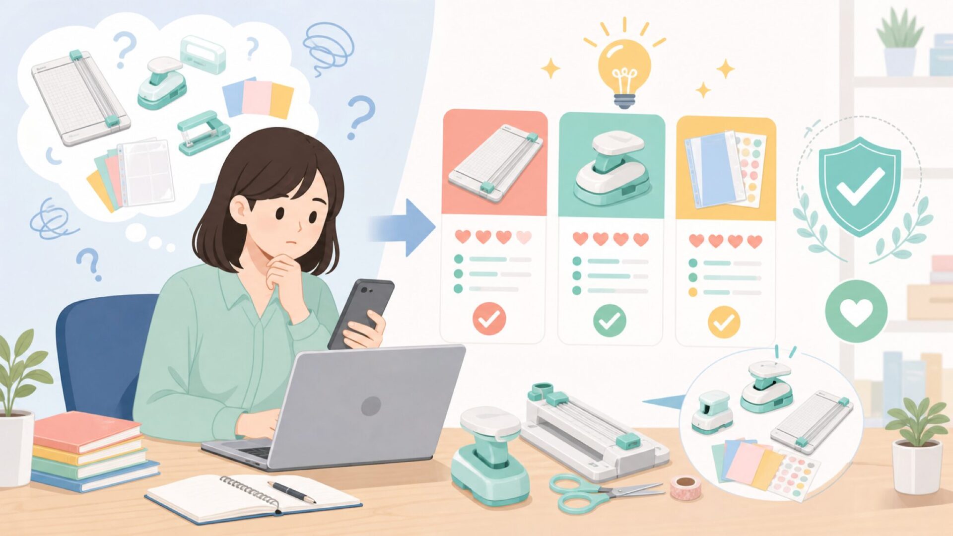 代表商品から見えるWe R Memory Keepersの実力を表すイラスト