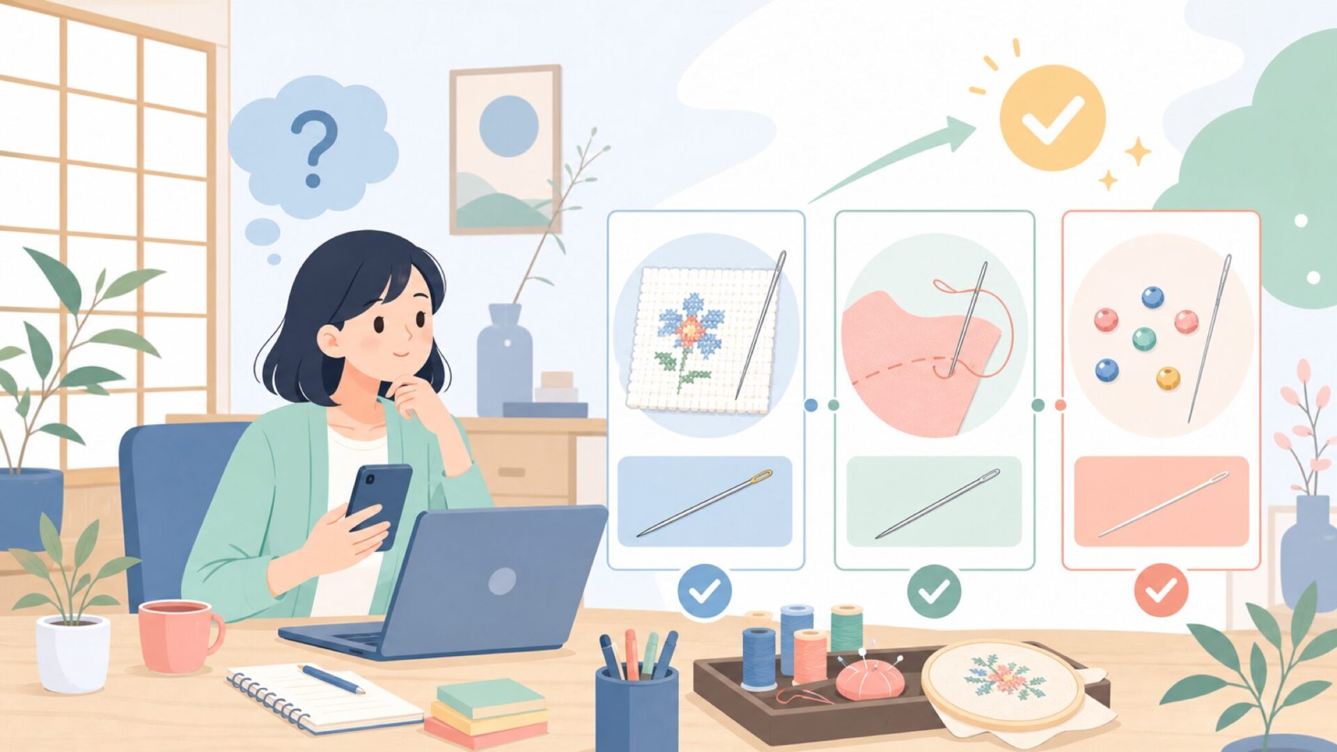 用途別に見るJohn James針の種類を表すイラスト