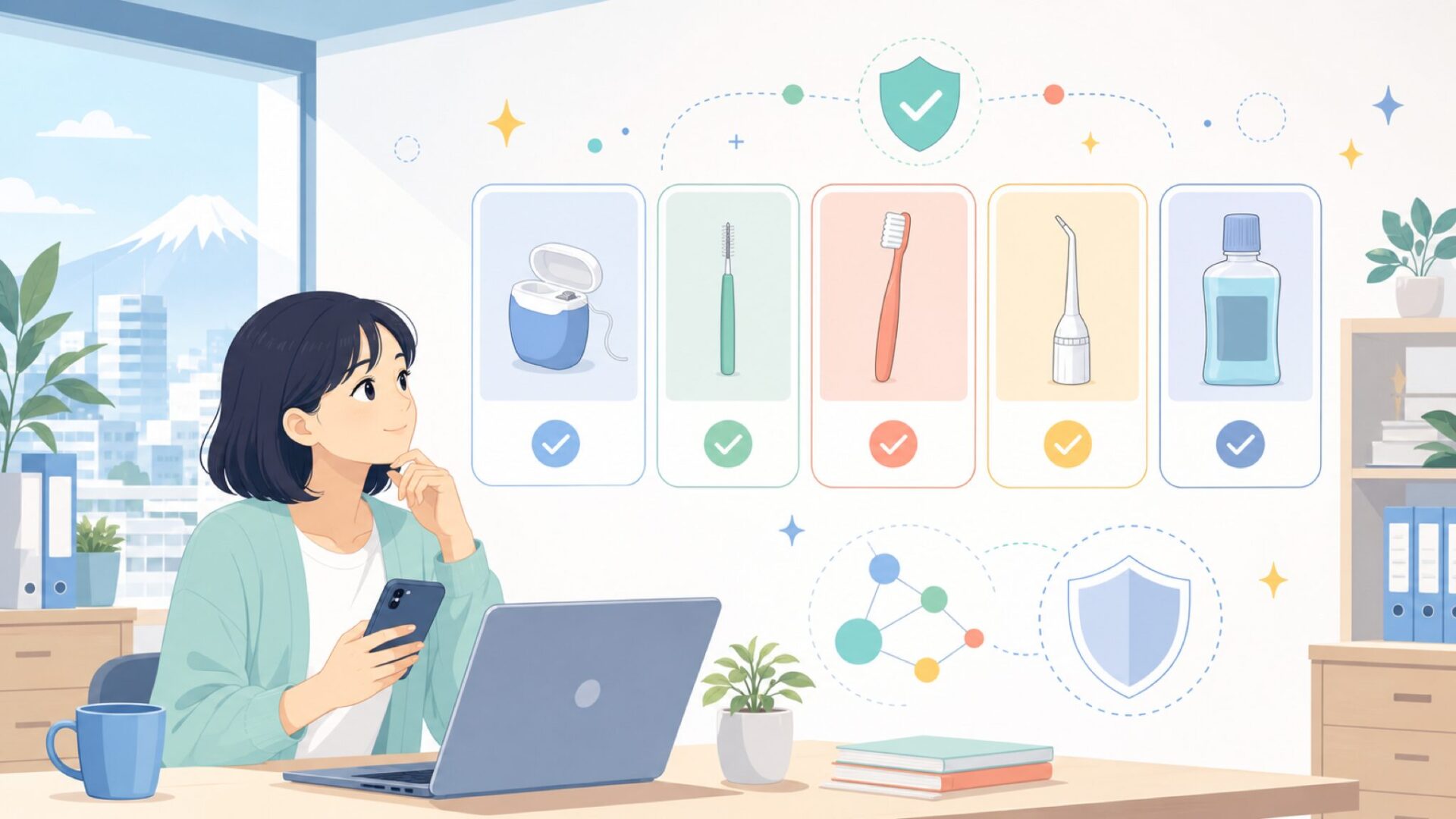 Dr. Tung'sの代表的な商品ラインナップを表すイラスト