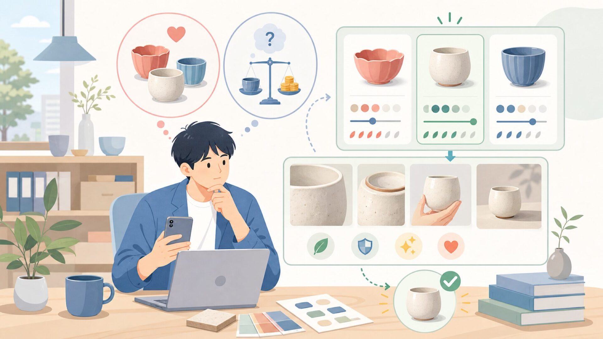 notNeutralが選ばれる理由とデザインの特徴を表すイラスト