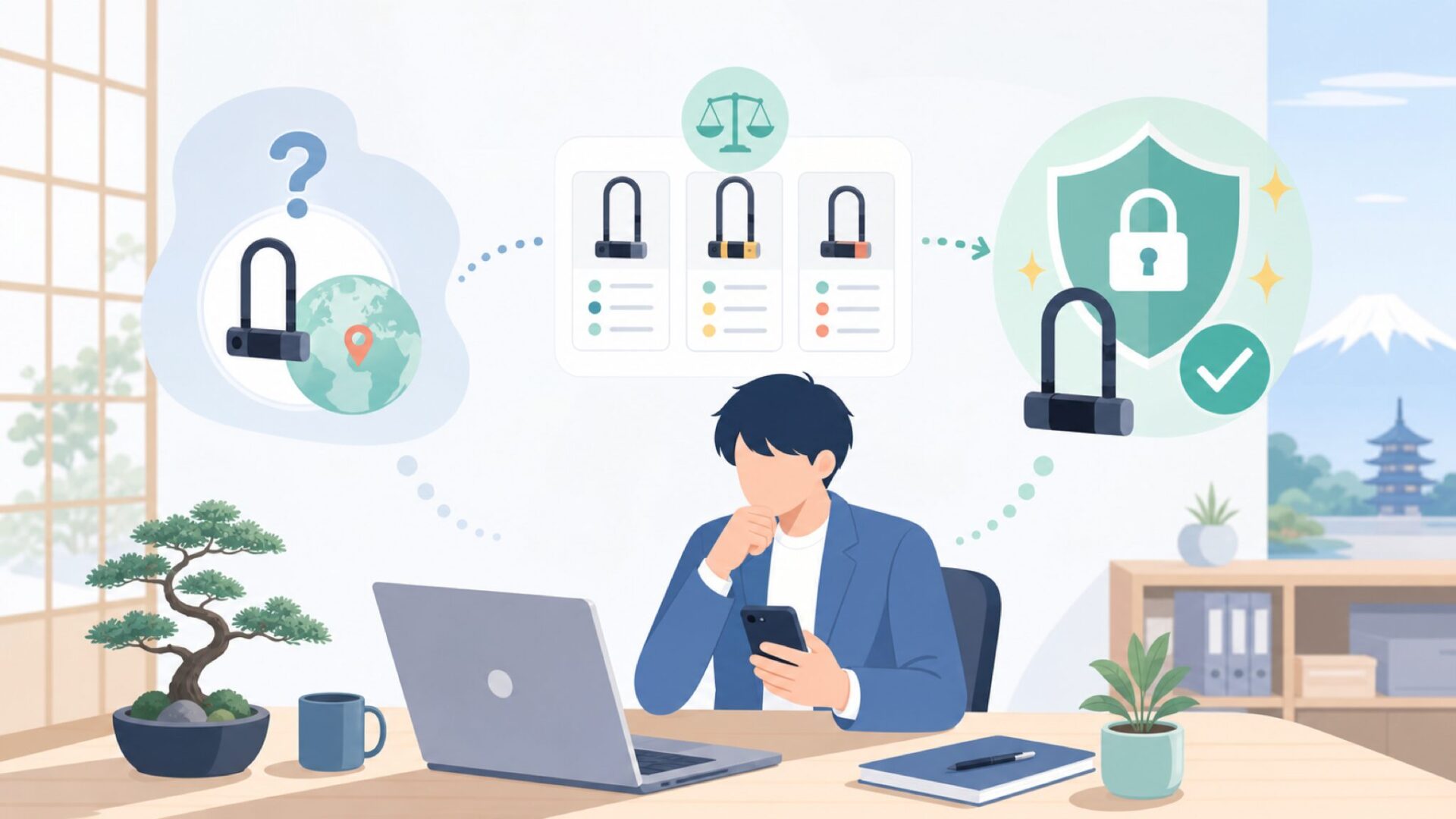 Kryptoniteの防犯性能はどこまで信頼できるのかを表すイラスト