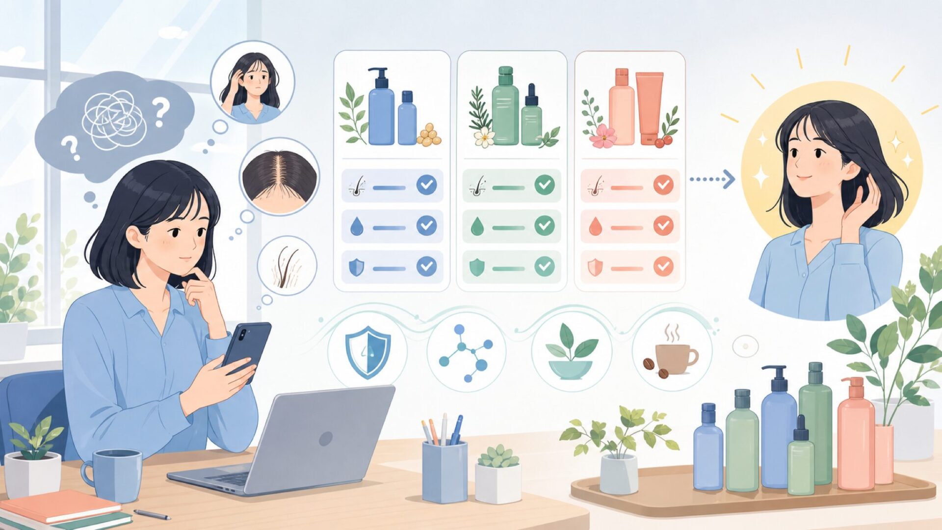 Plantur39が支持される理由と特徴を表すイラスト
