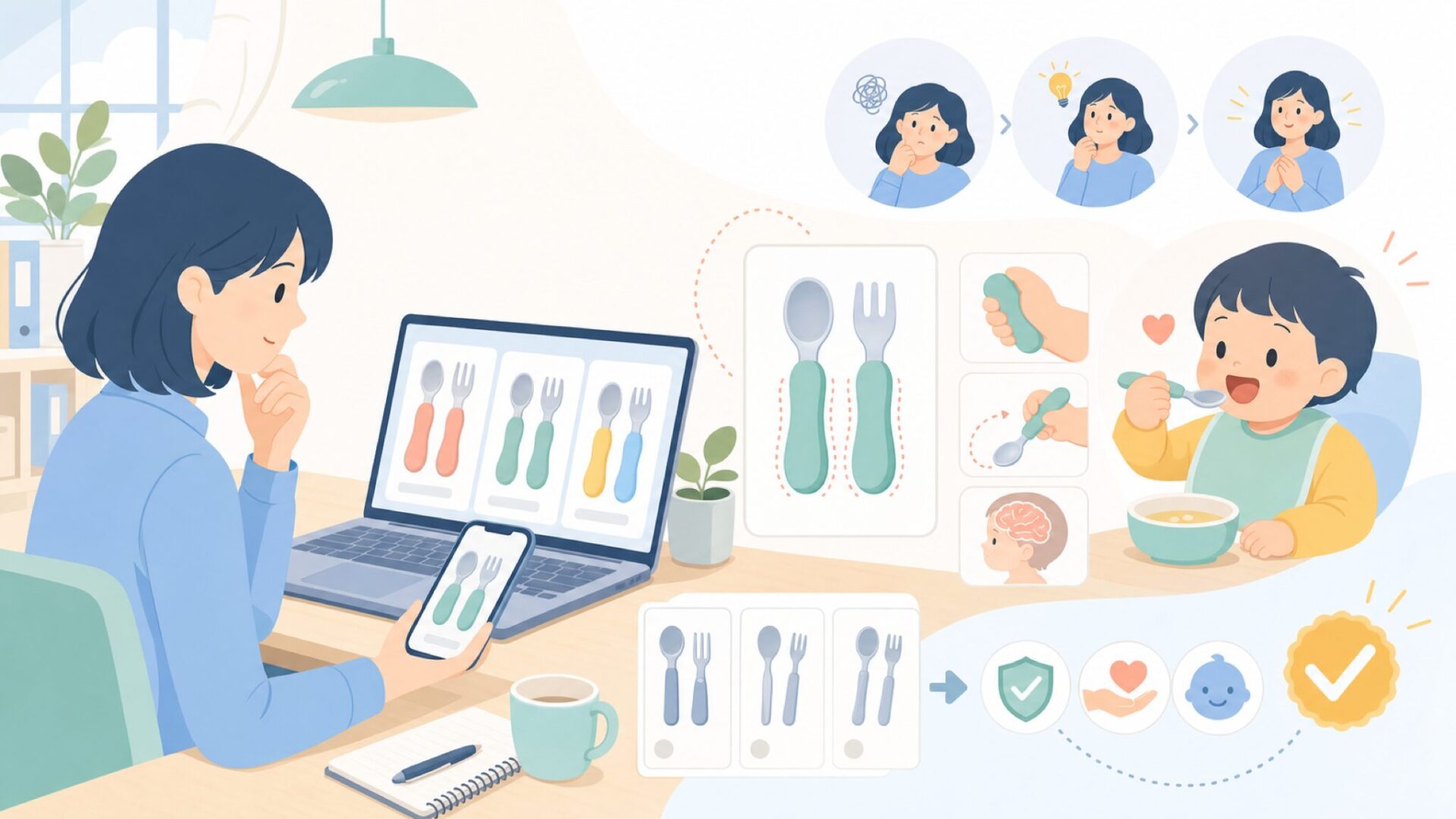 doddlが選ばれる理由｜握りやすさを追求した設計思想を表すイラスト