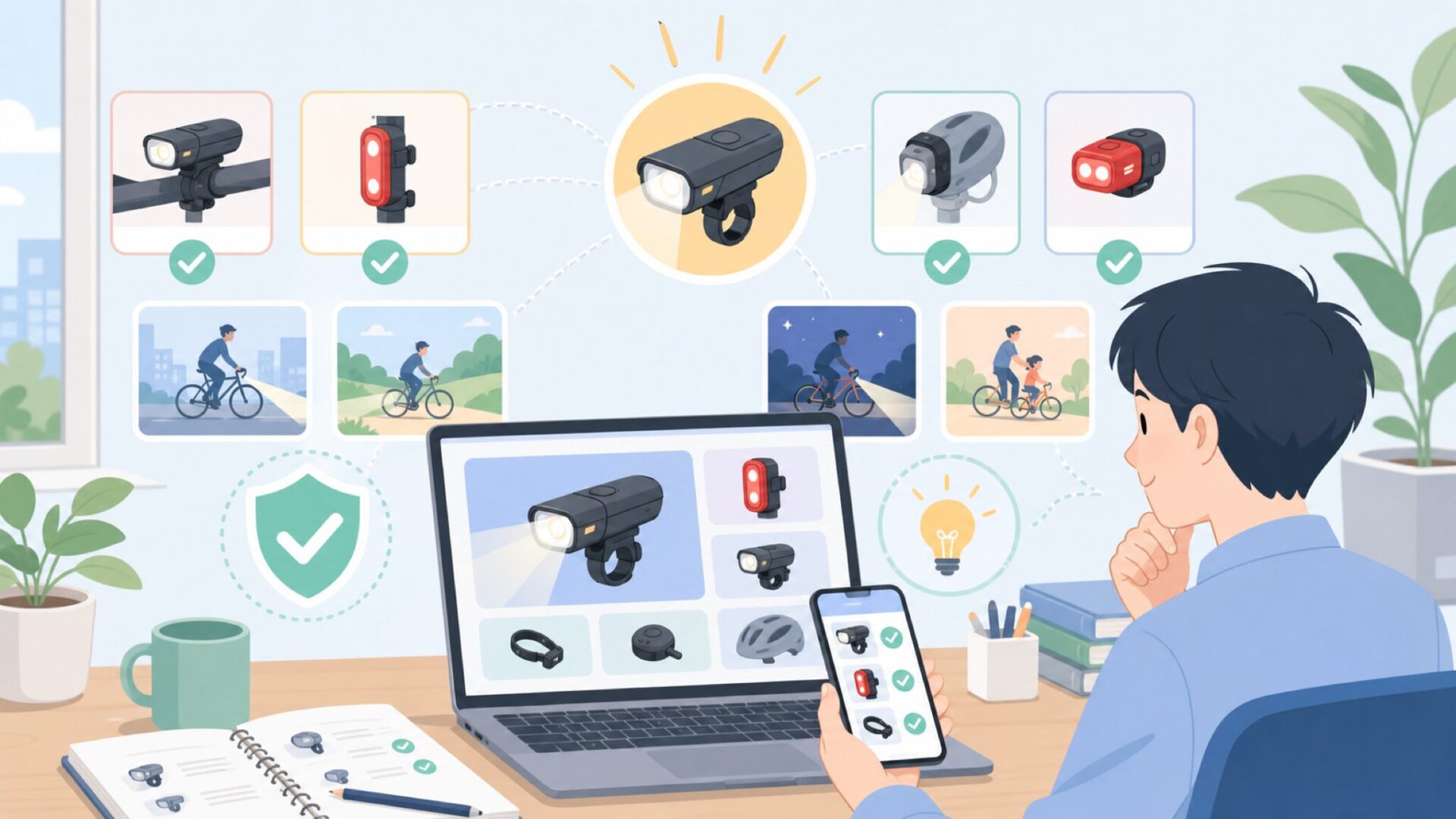 NiteRiderが手がける製品ラインナップの全体像を表すイラスト