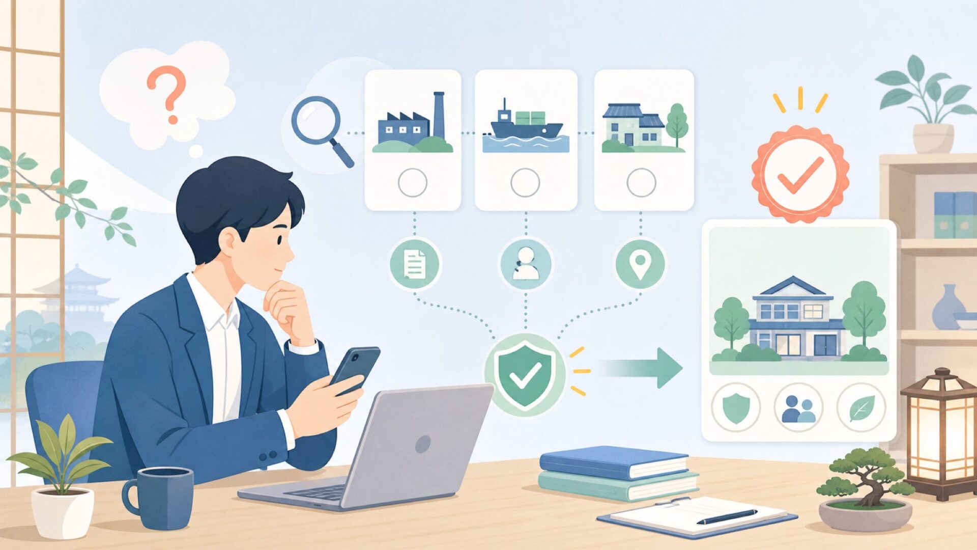 JiGiUはどこの国のブランドなのか、出自を確認する方法を表すイラスト