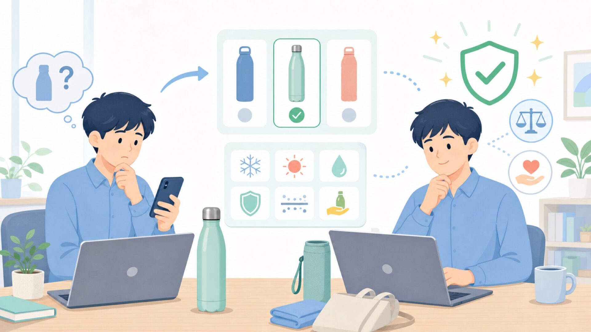 Chilly'sボトルの特徴ーデザインだけじゃない実力を表すイラスト