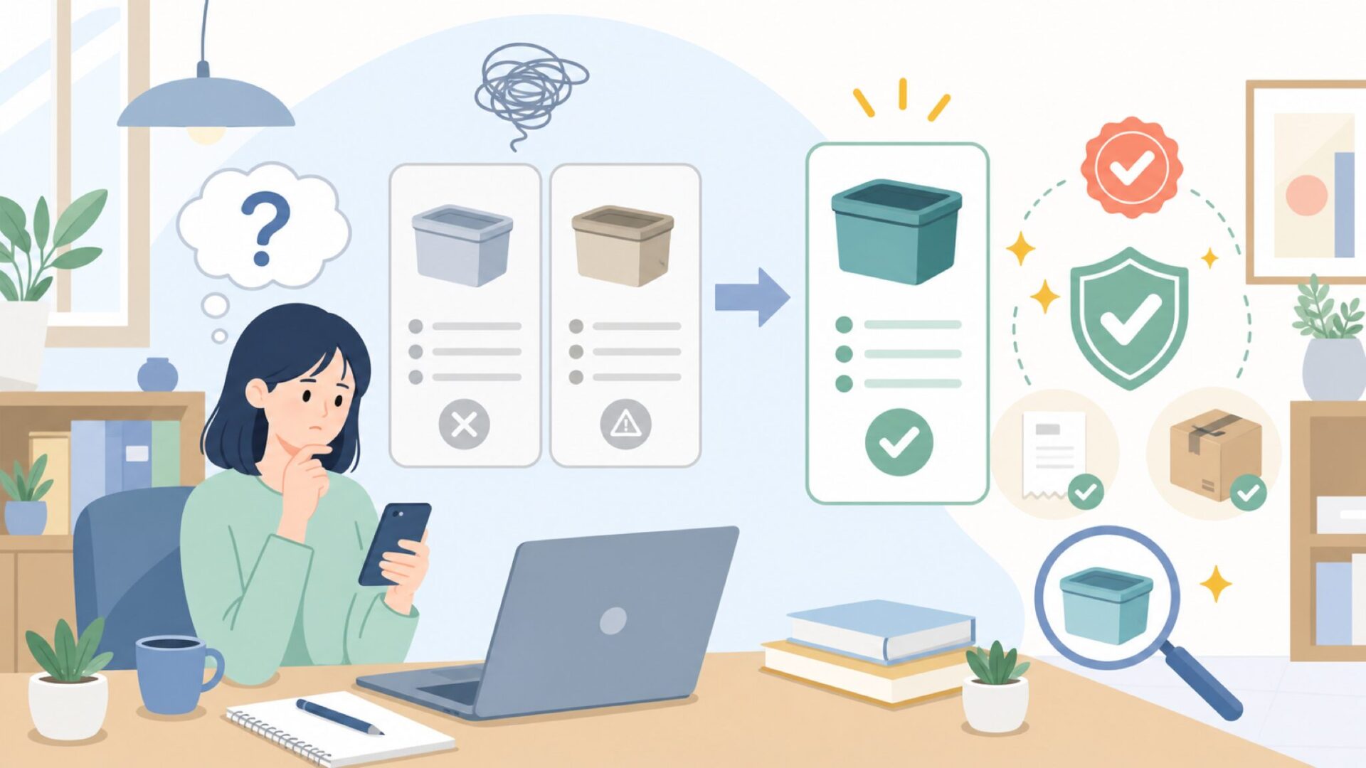 日本でCurverを正規品として購入する方法を表すイラスト
