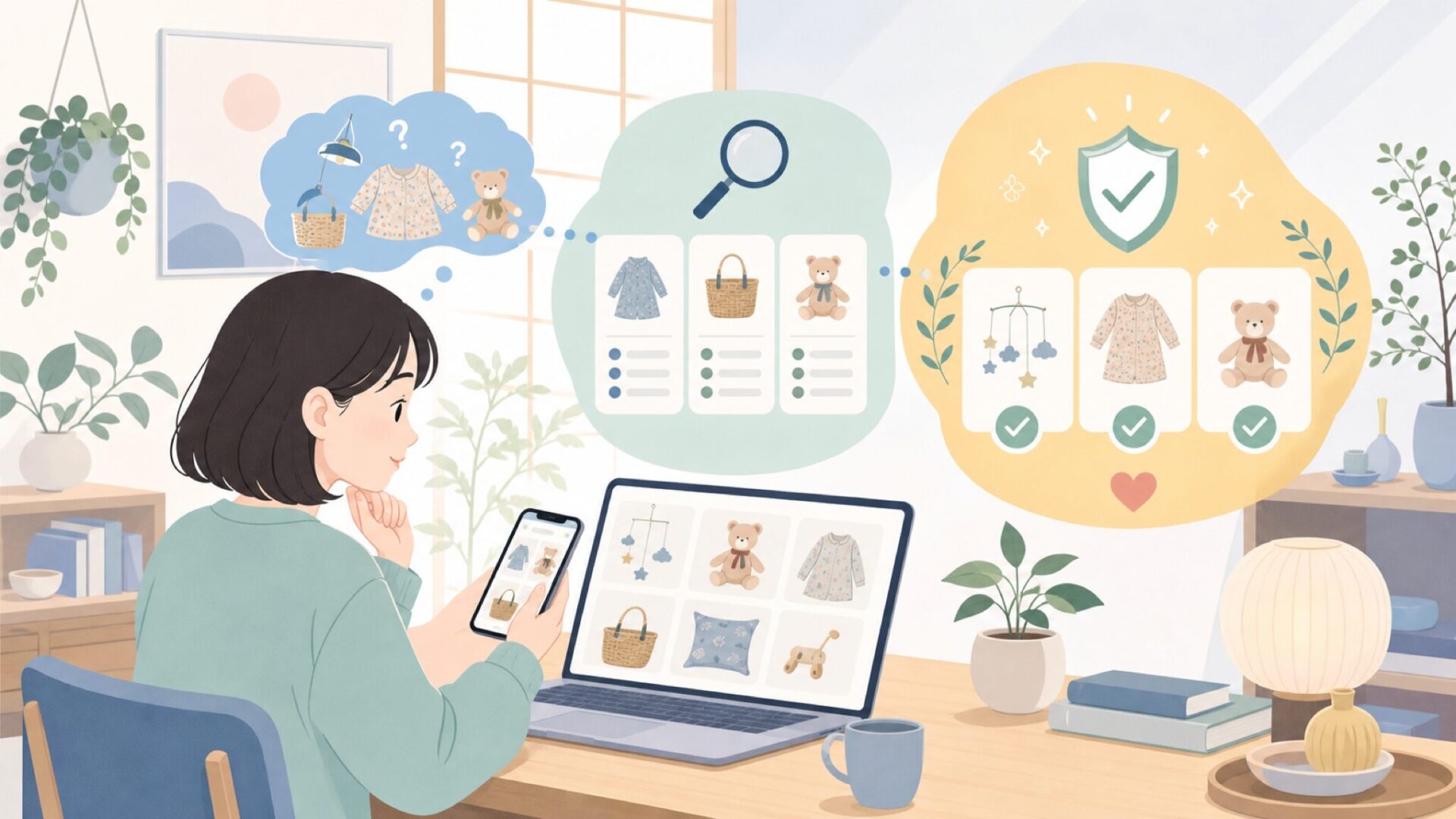 なぜ日本でも人気?Konges Slojdが選ばれる理由を表すイラスト