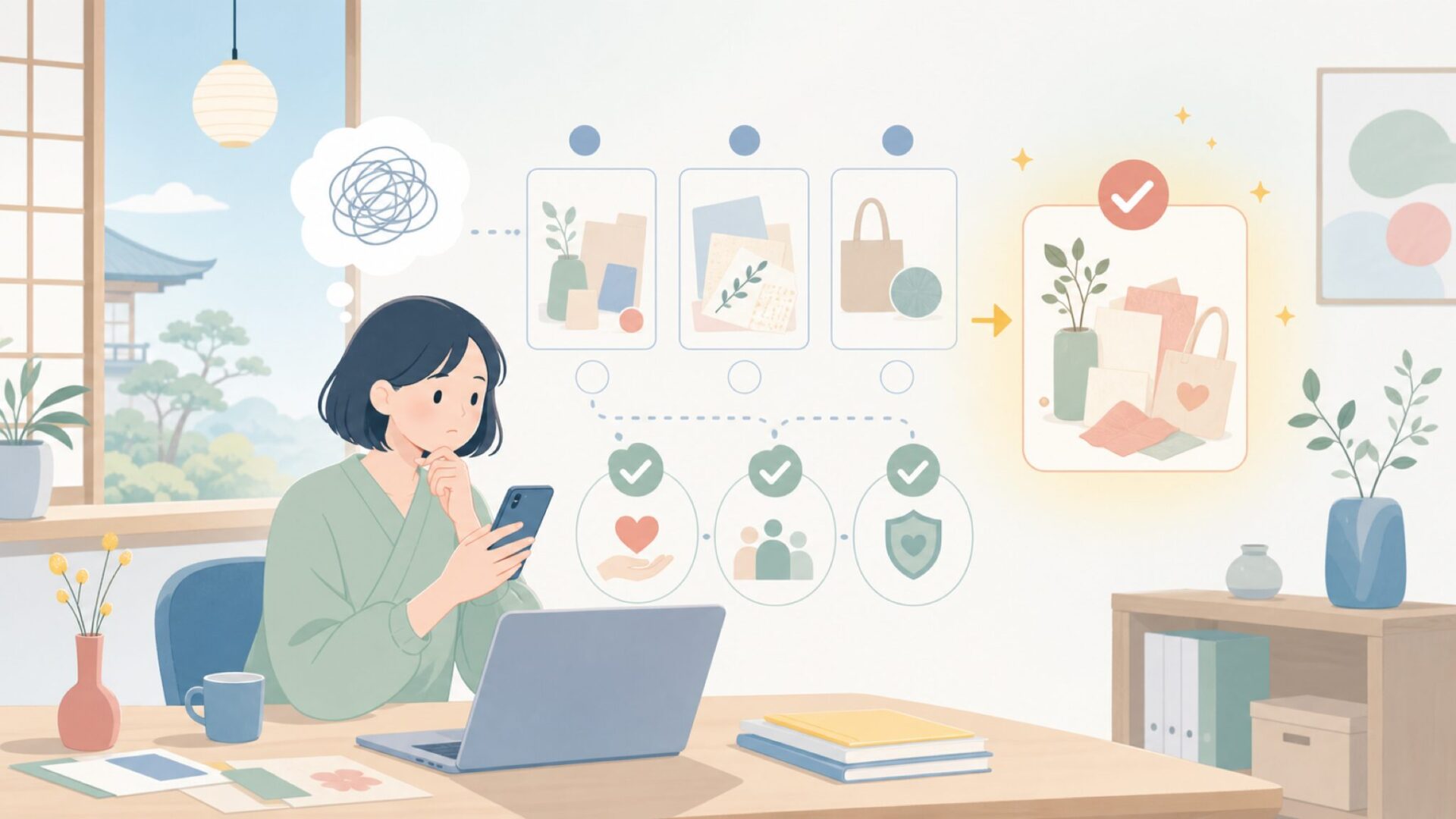 ブランドが大切にしている世界観と設計思想を表すイラスト