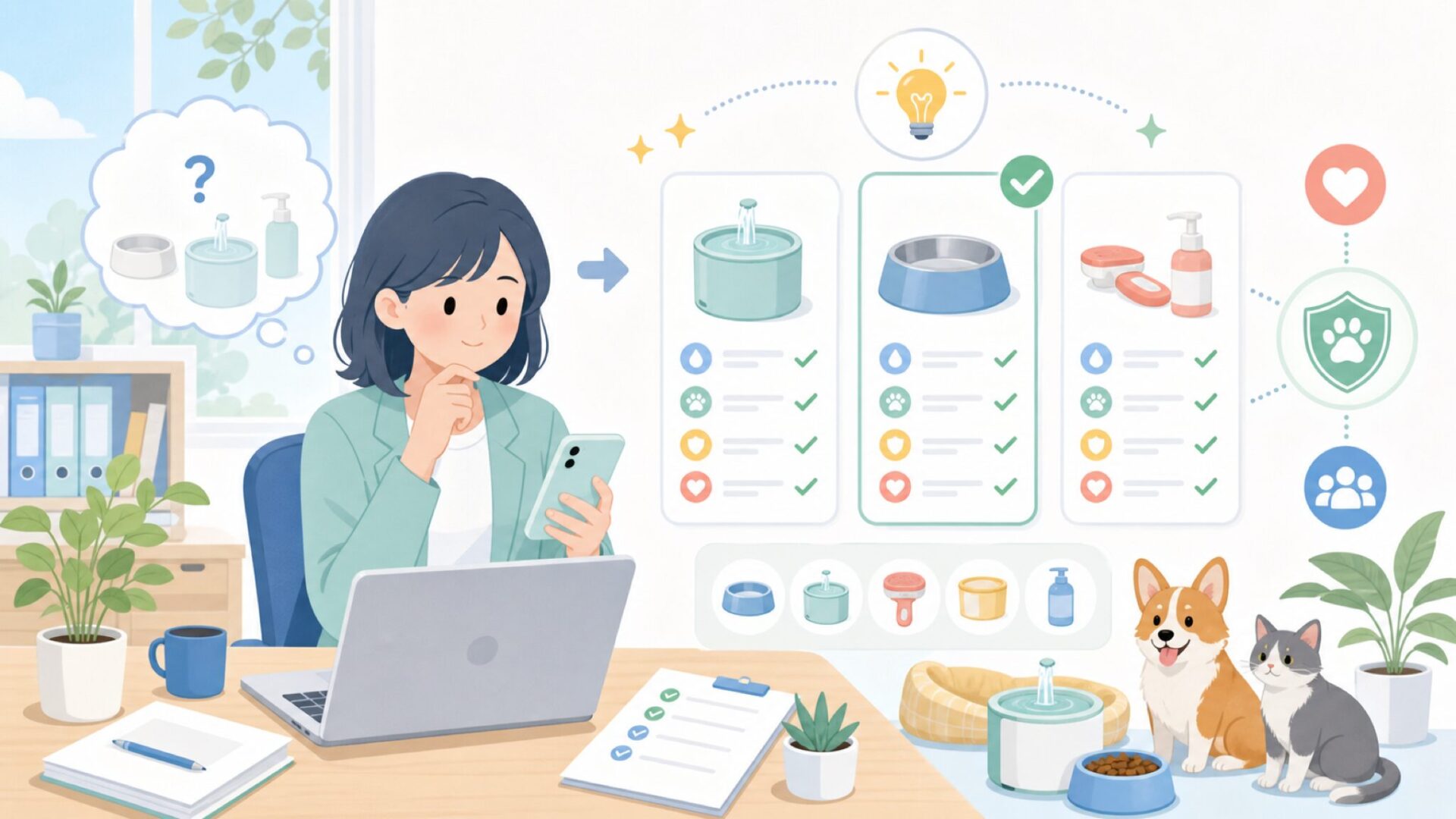 Pioneer Petの商品ラインナップとランキングで支持される理由を表すイラスト