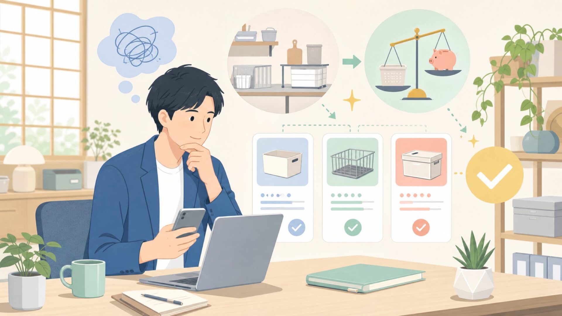 Madesmartが長く支持される理由ーー実用性と価格のバランスを表すイラスト