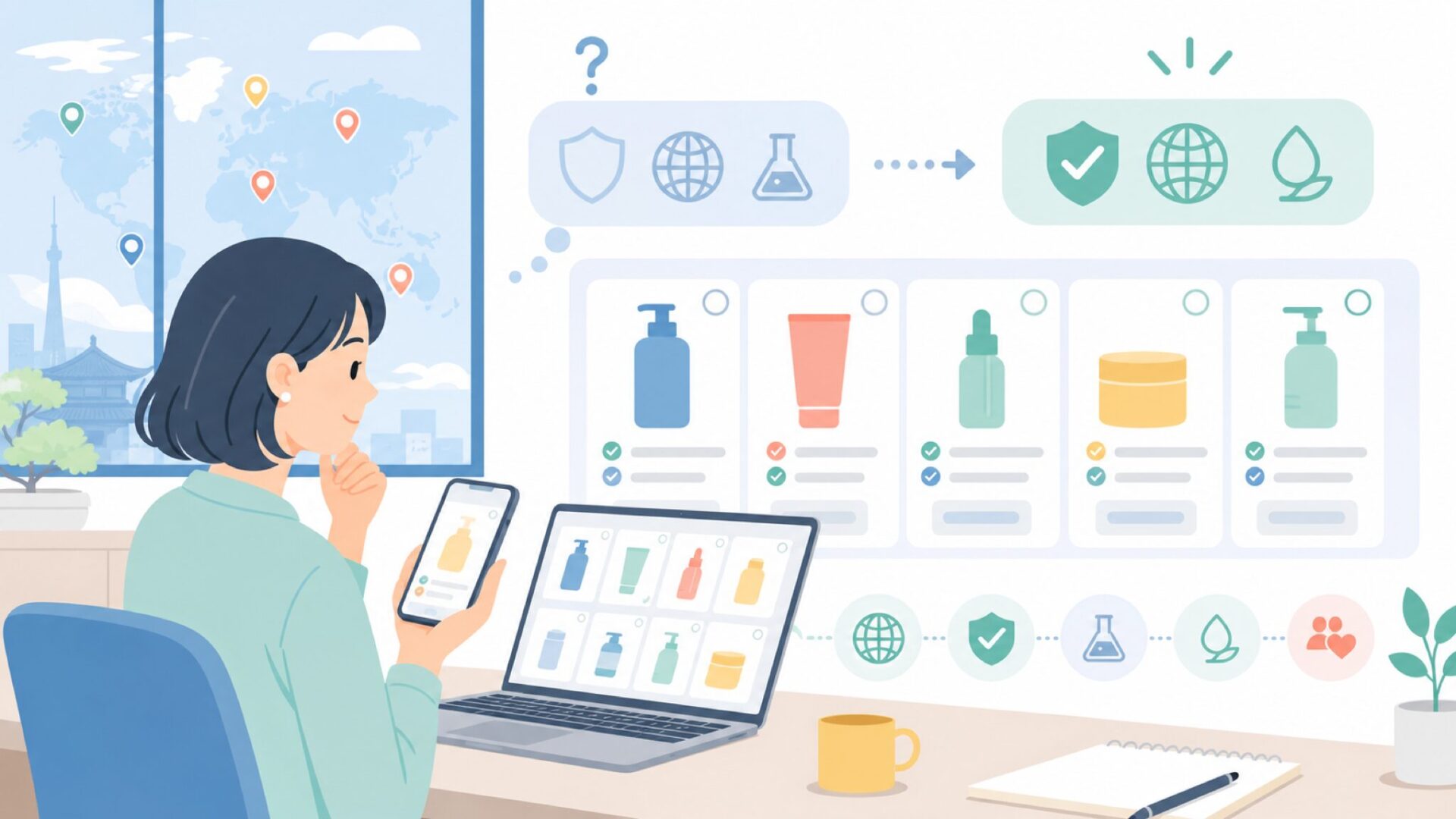 Classic Worldの人気商品と特徴を表すイラスト