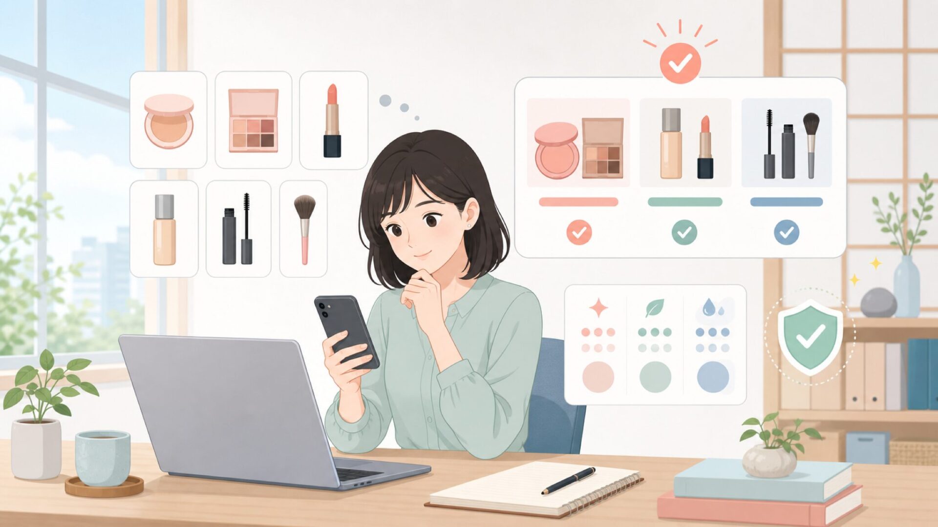 WAKEMAKEの代表商品・人気アイテムを知るを表すイラスト