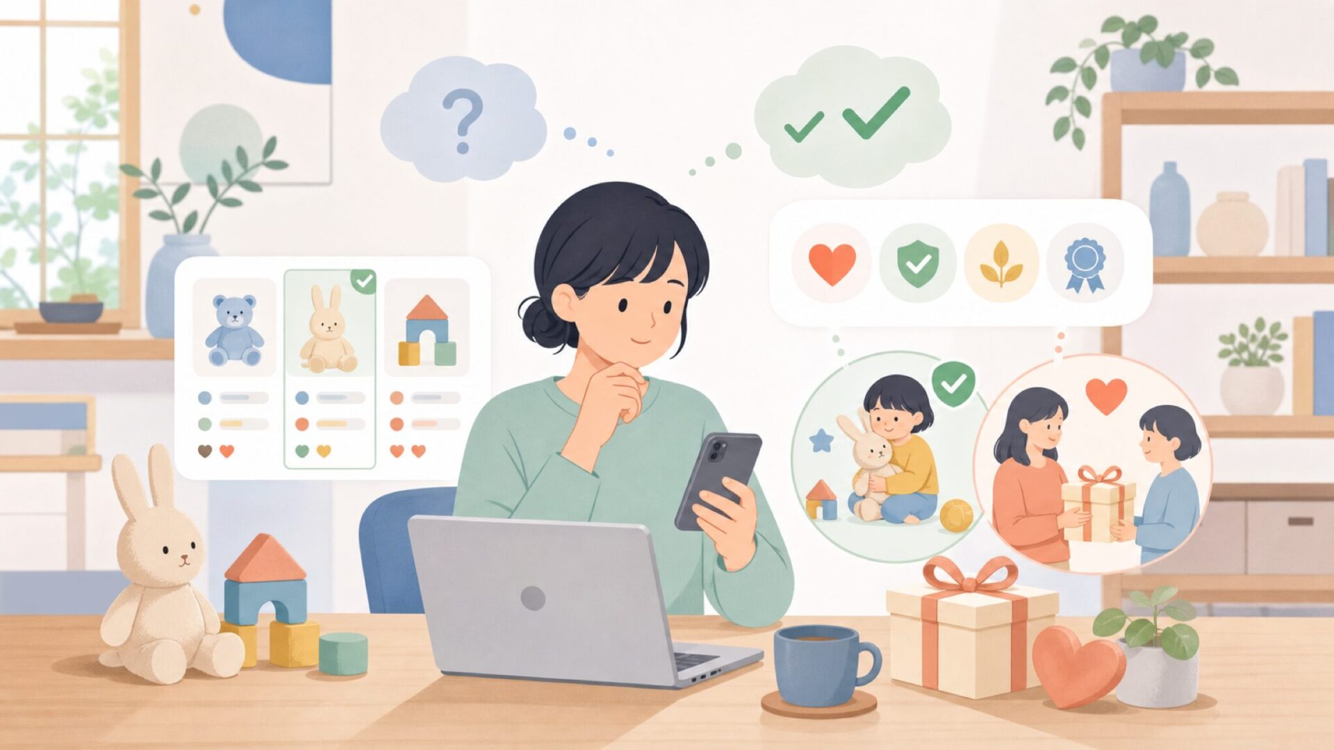 Fabelabを子ども用・ギフト用に選ぶ理由を表すイラスト