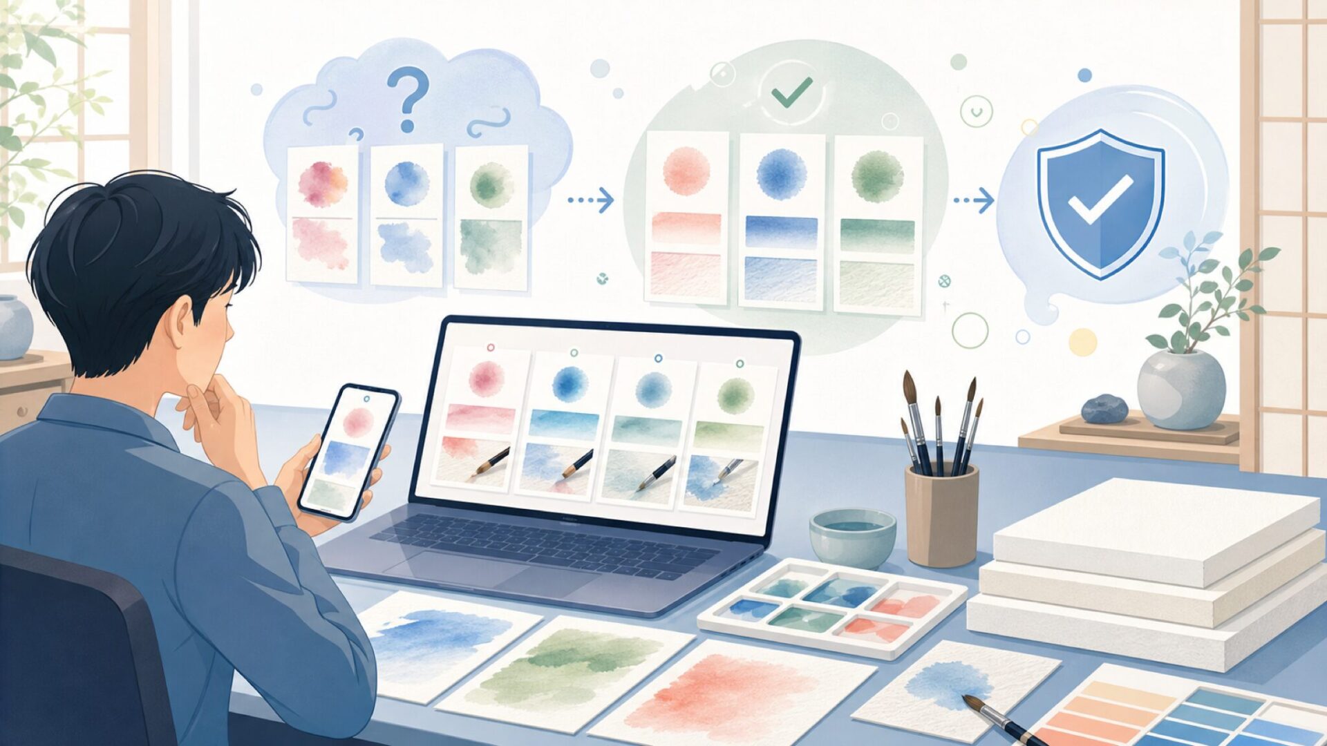 モンバルキャンソンの使い心地をチェックを表すイラスト