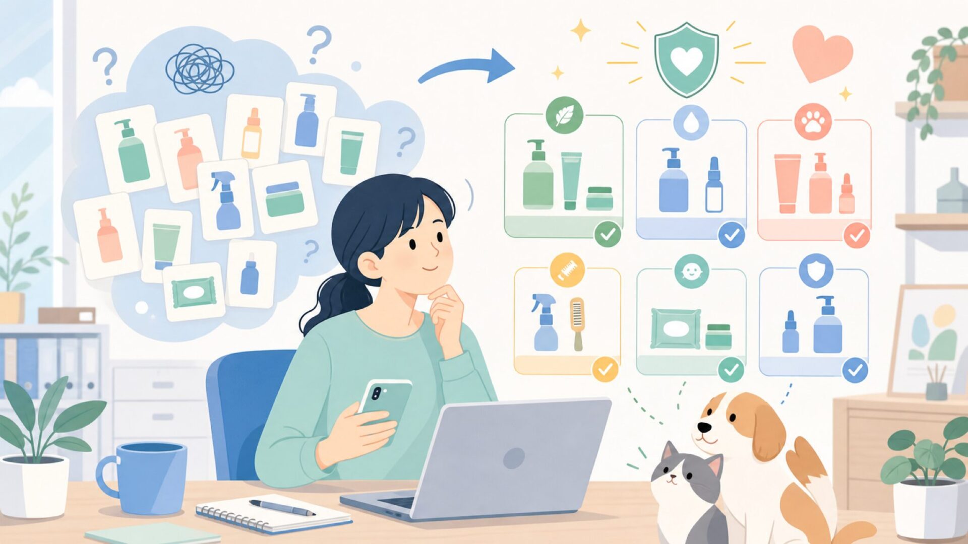 代表商品にみるVet's Bestの強みを表すイラスト