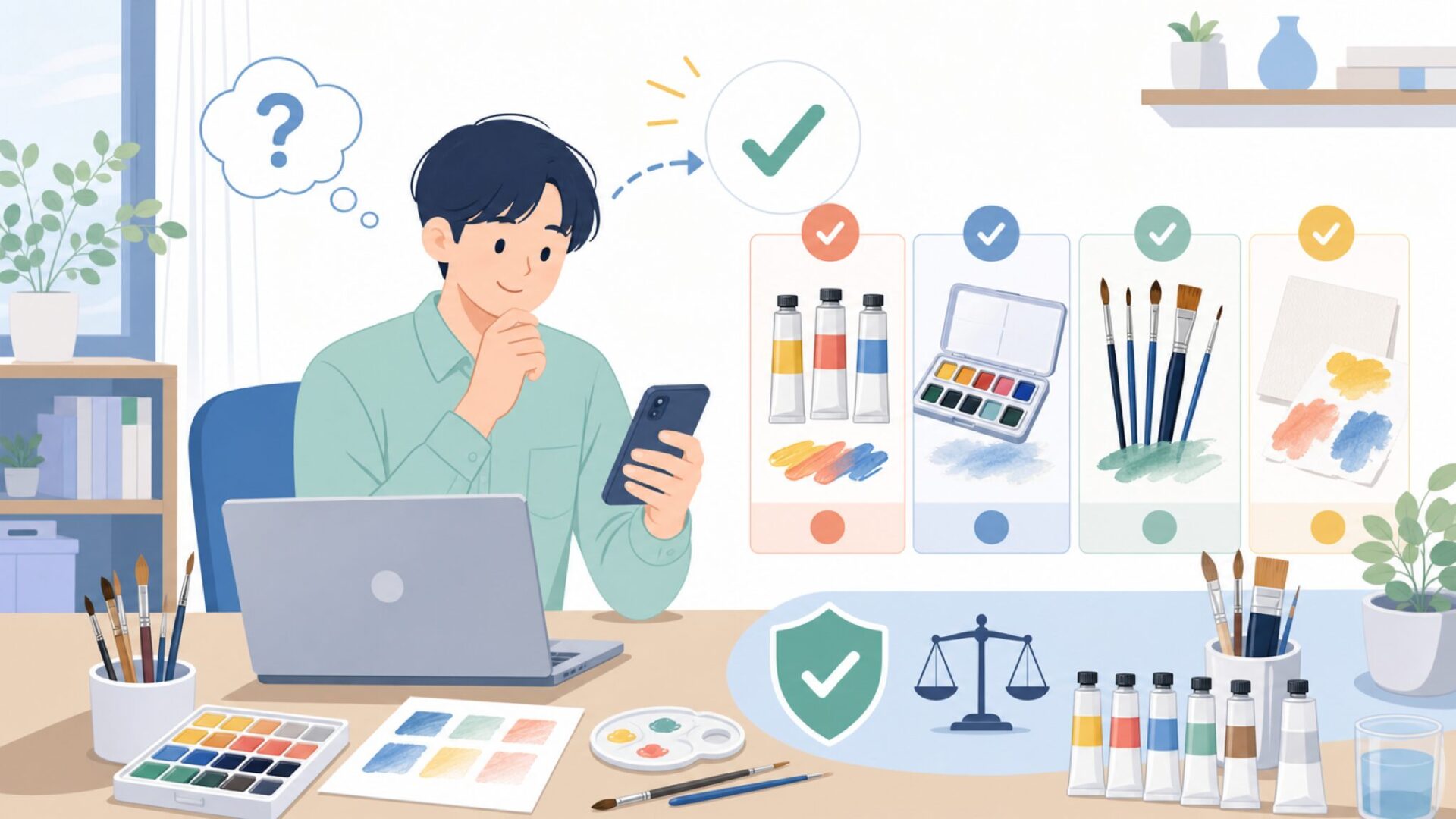 Lukasはどんな画材で知られている? 主要ラインナップを表すイラスト