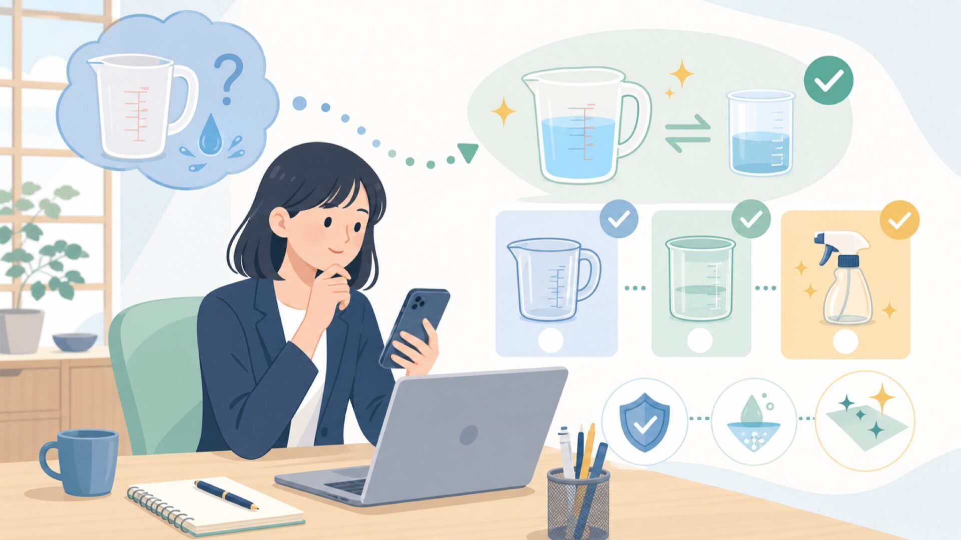 32oz USクォートコレクションが示すアメリカ規格の特徴を表すイラスト