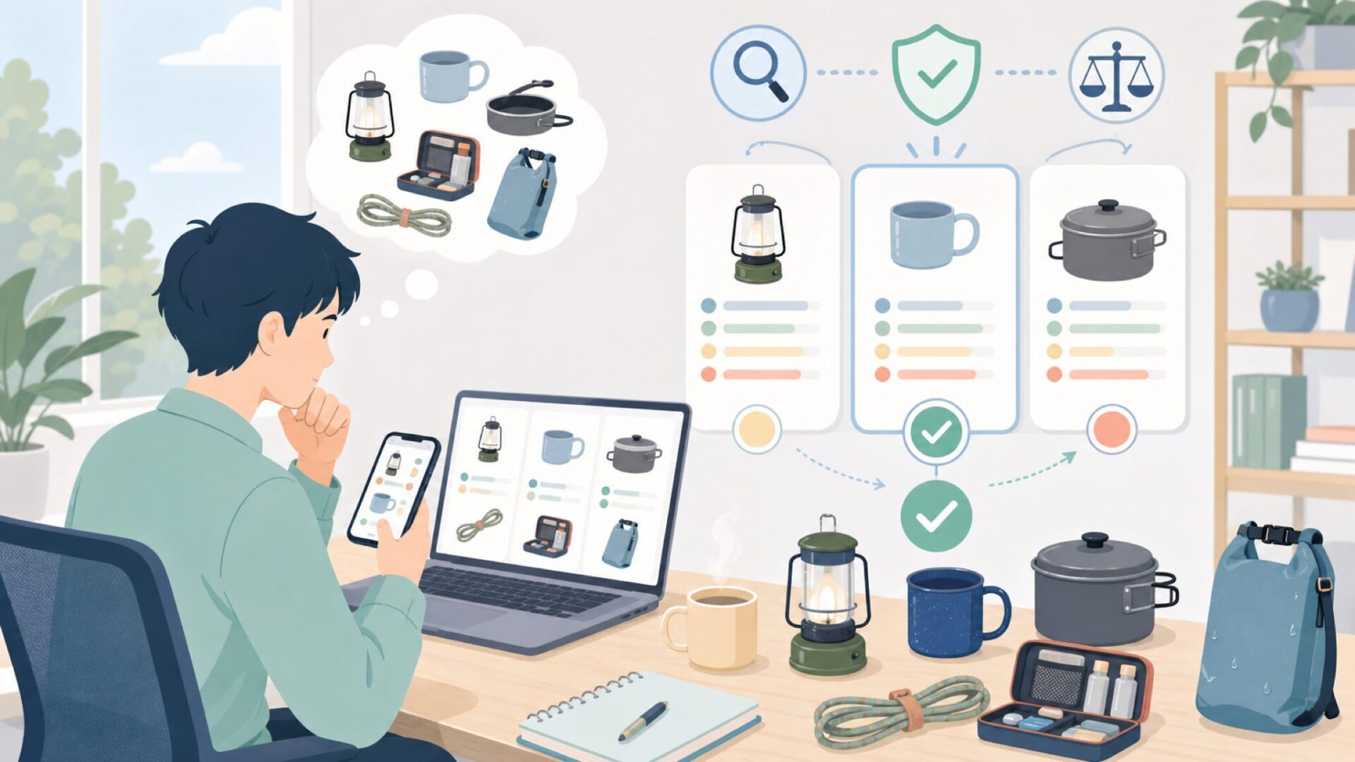 Coghlansの代表的な人気商品と特徴を表すイラスト