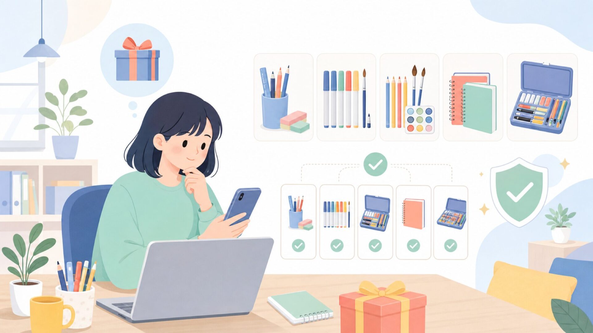 OOLYの主な商品ラインナップを表すイラスト