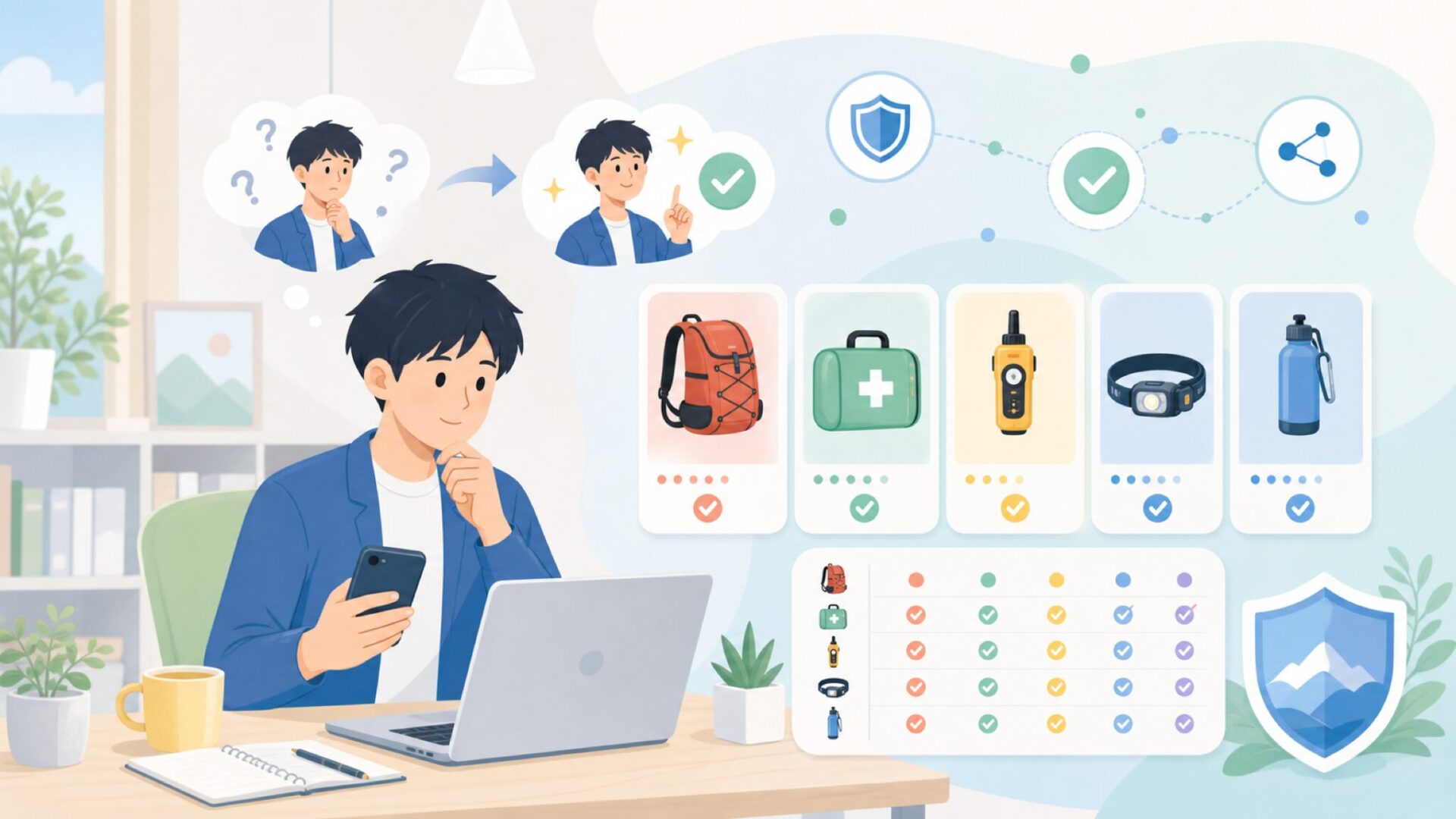 Lifesystemsの主な商品ラインナップを表すイラスト