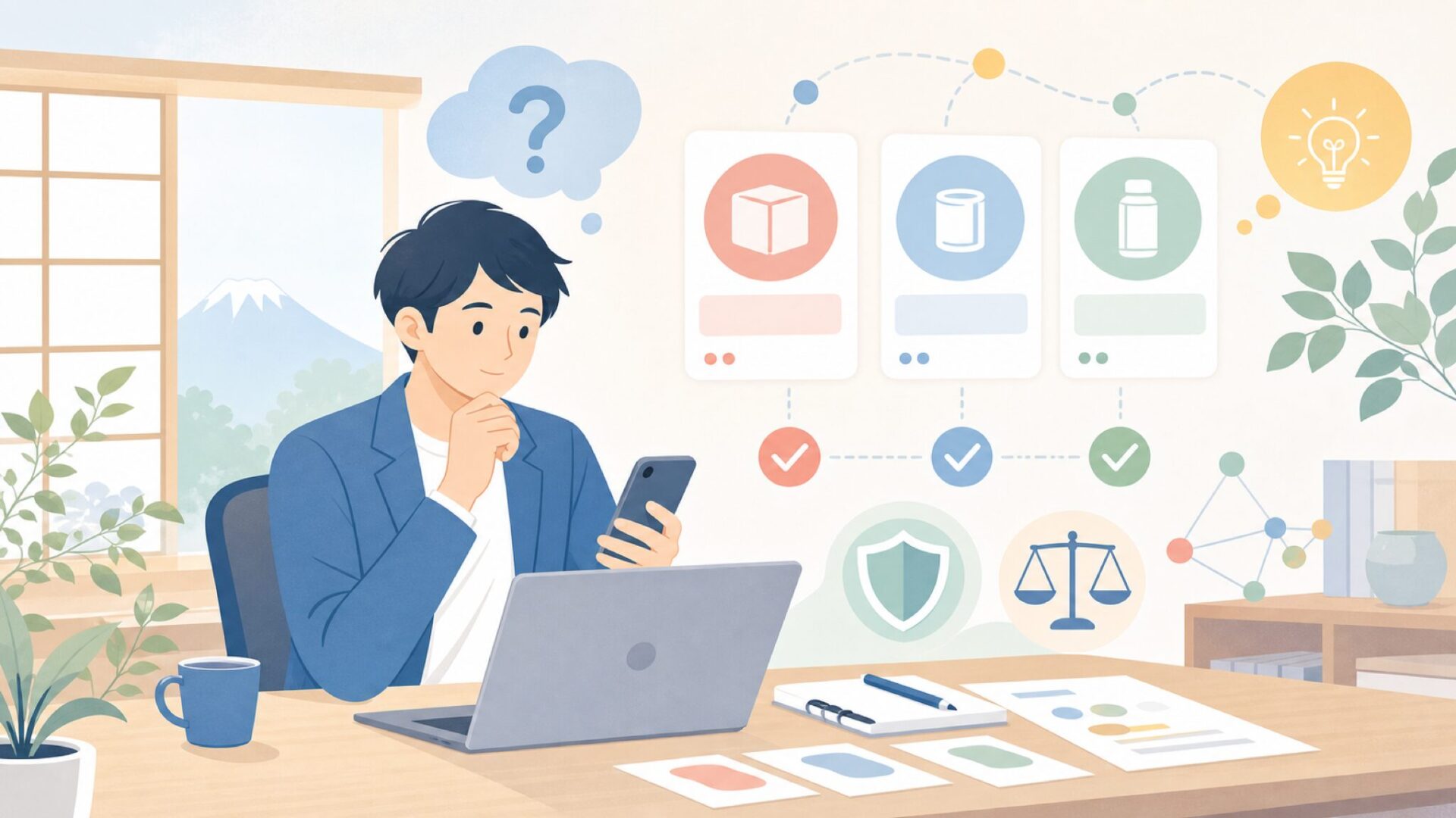 価格・見積もりを確認する前に知っておきたいことを表すイラスト