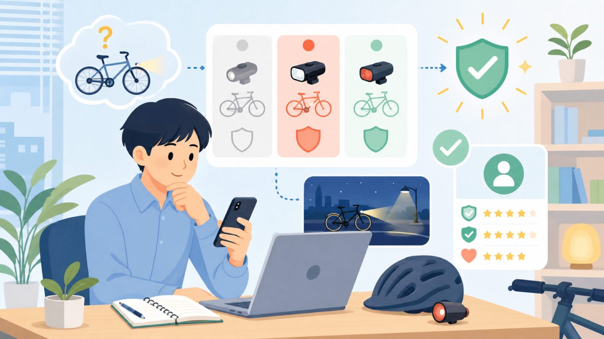 「怪しいブランドでは?」信頼性を見極めるポイントを表すイラスト